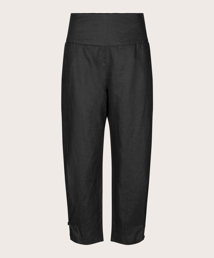 Masai Penna Linen Trousers In Black