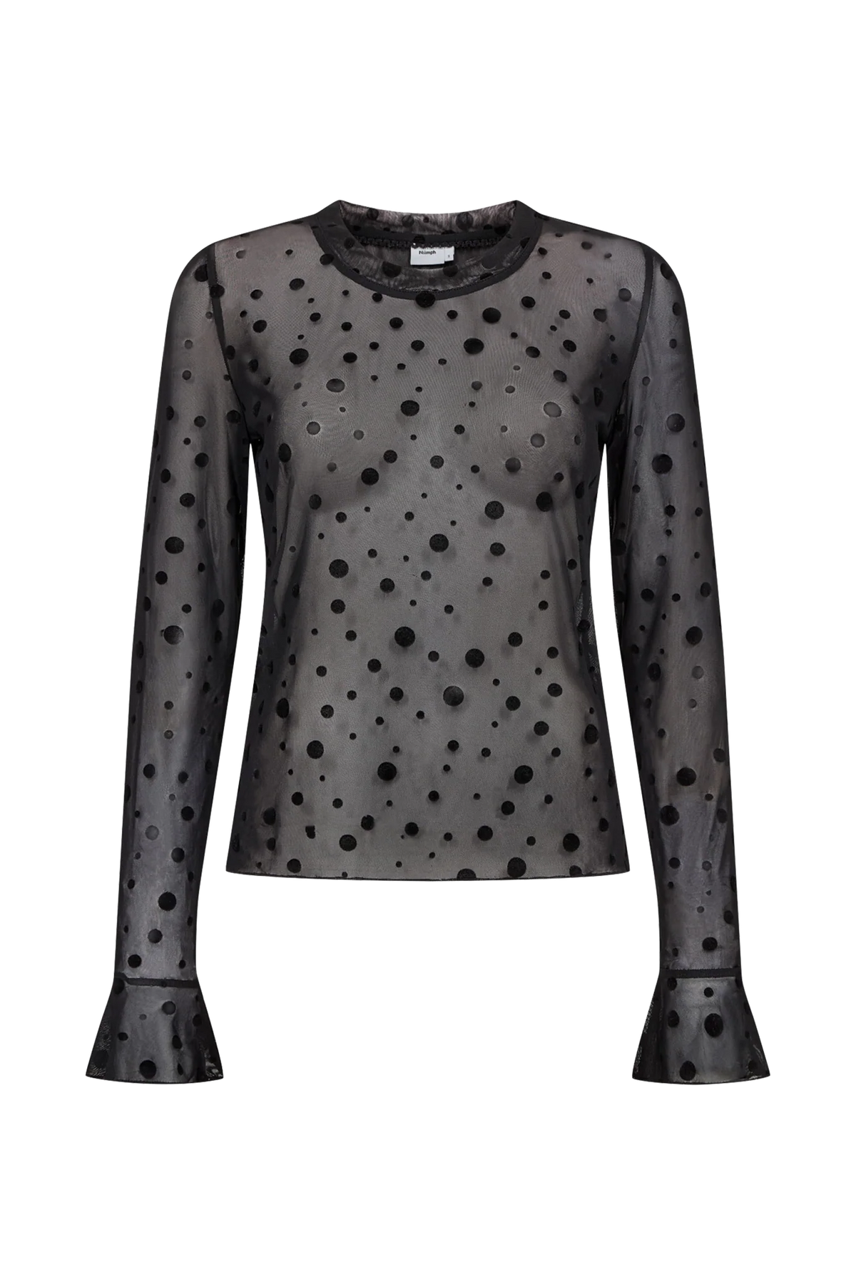 Nuevita spot mesh top in black