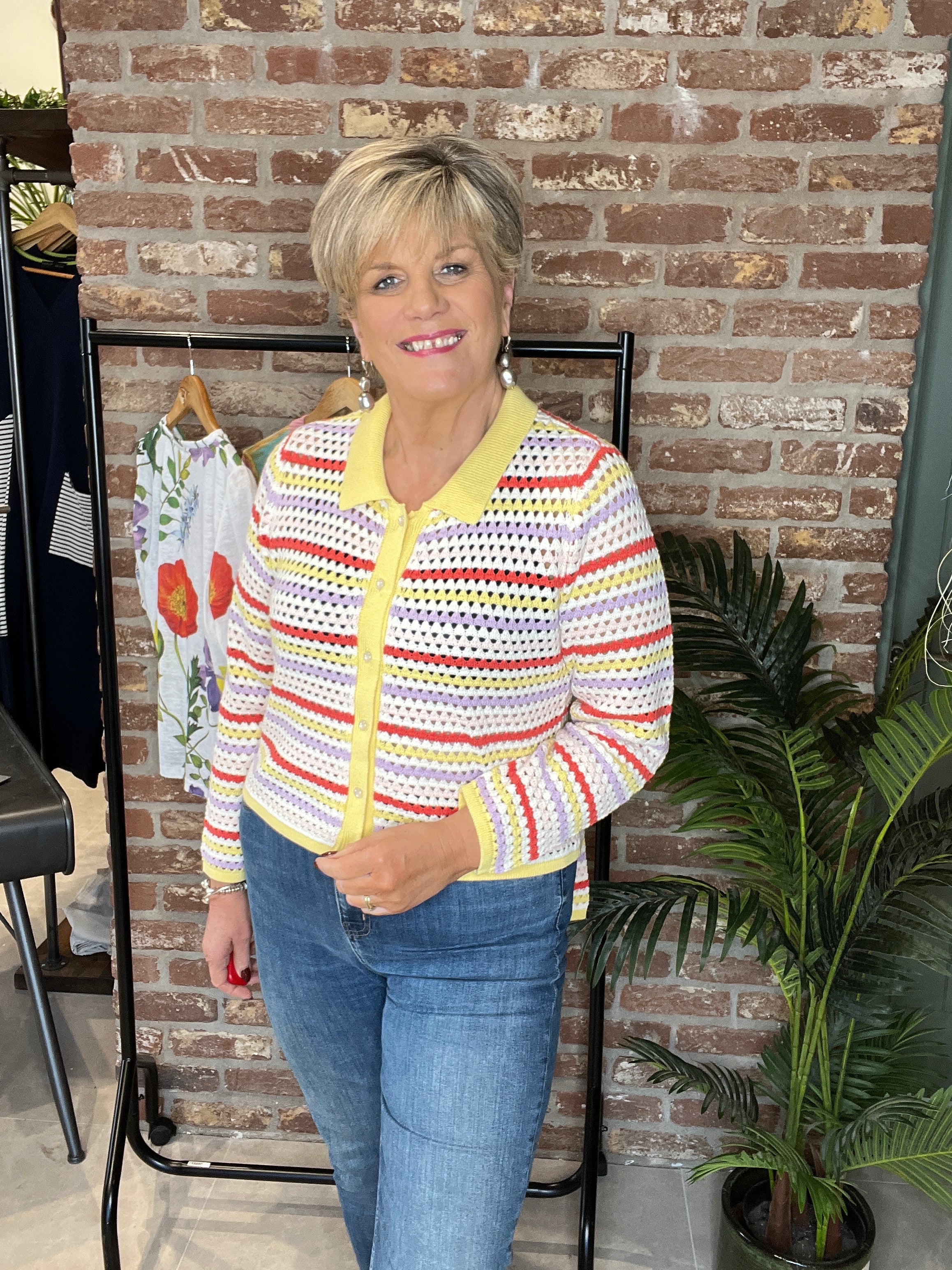 Nümph Nunancy Open work Cardigan In Popcorn