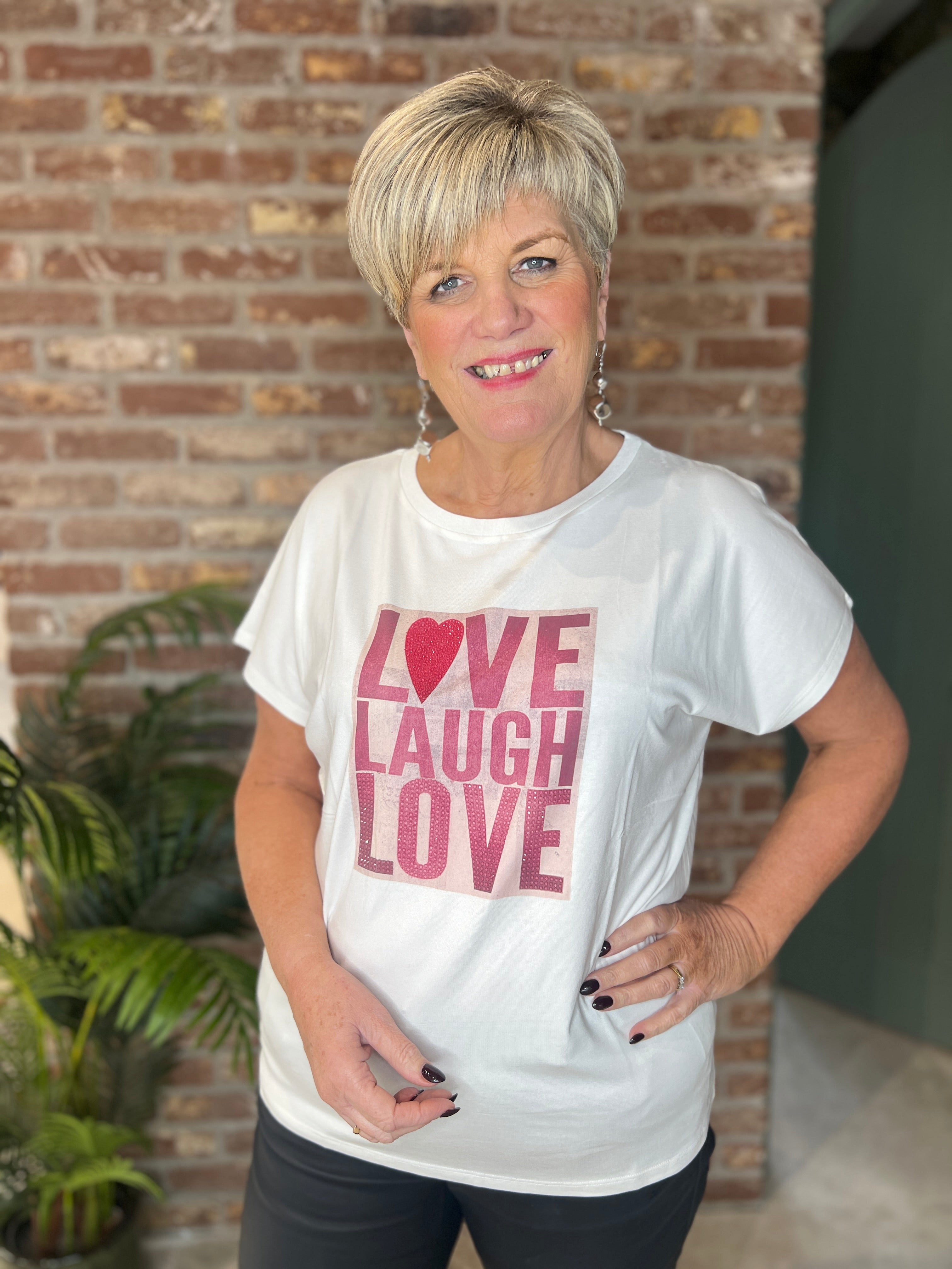 Oui Graphic T-shirt In Cloud Dancer