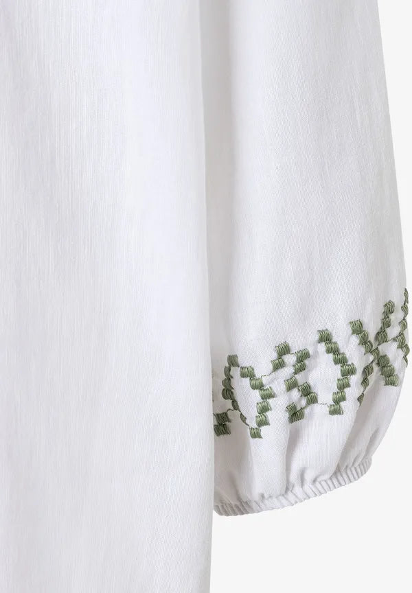 More & More Embroidery Blouse In Multi