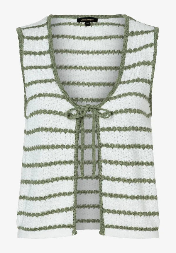 More & More Knit vest With Stripes In Multi