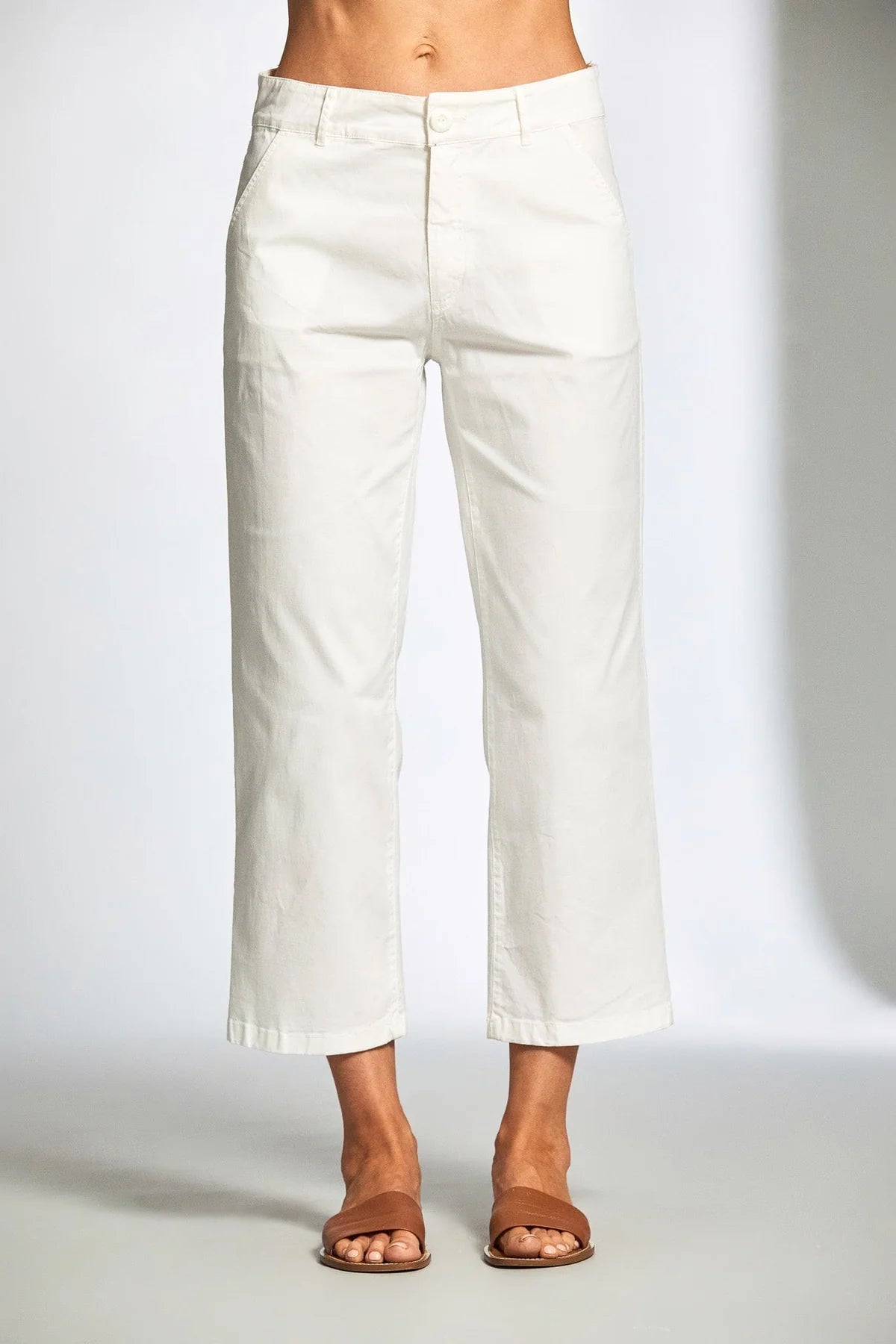 Peruzzi Cotton Chino Trousers In White