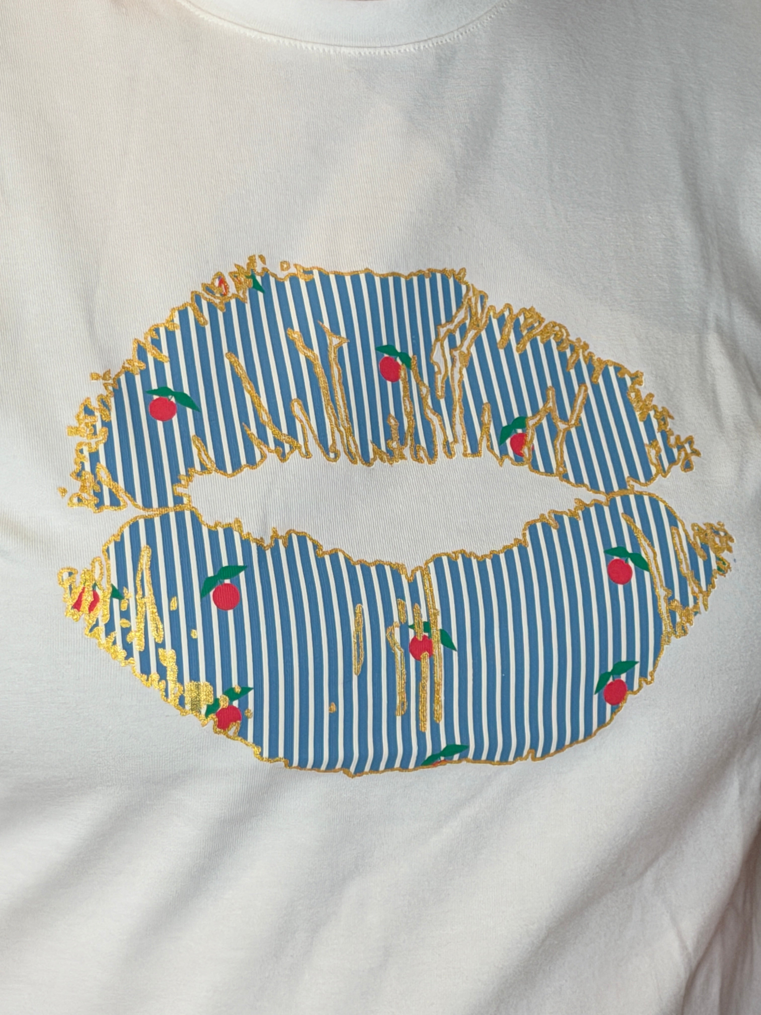 Culture Lip T-shirt In Spring Gardenia