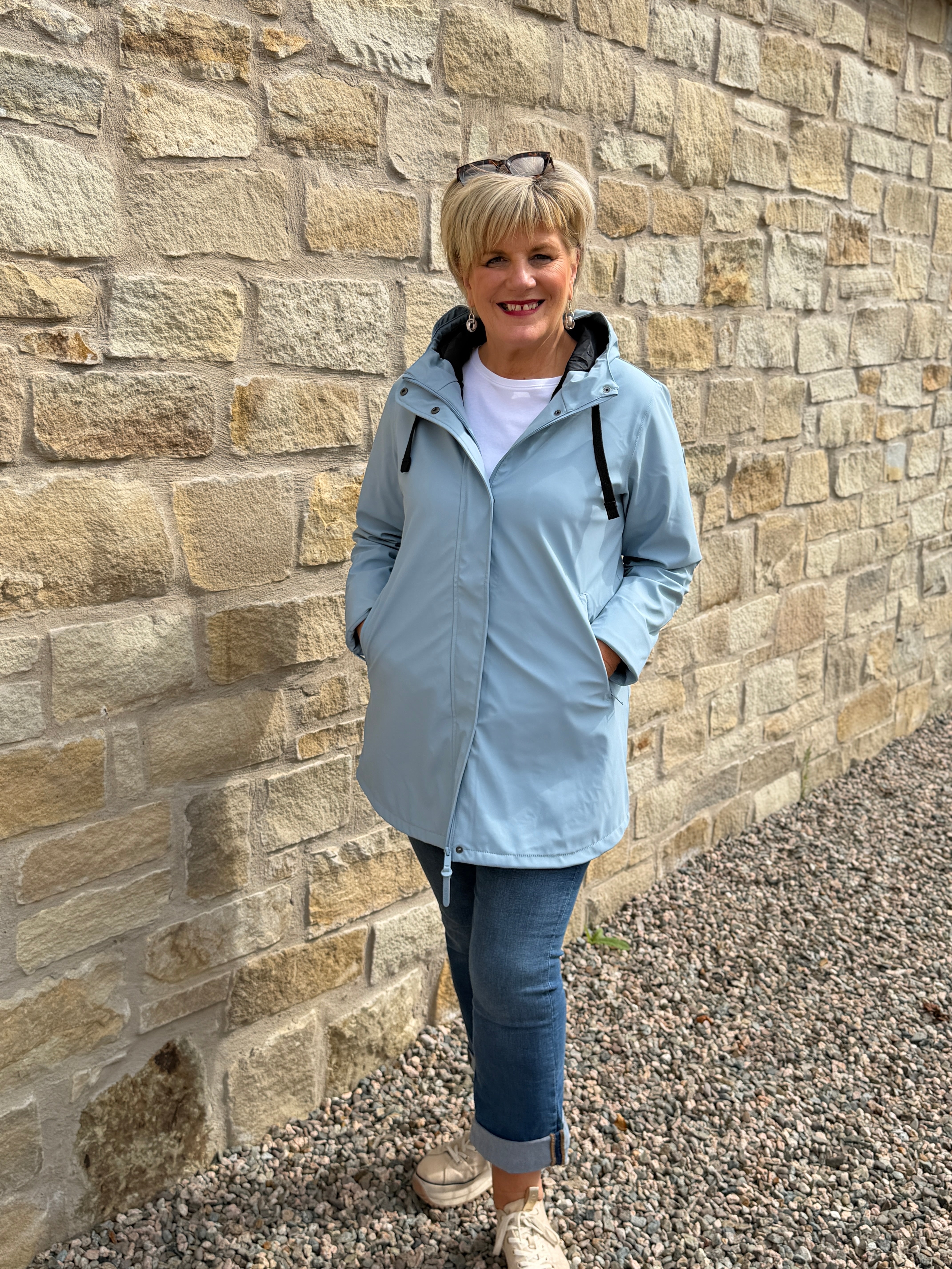 Snow raincoat in Ashley Blue