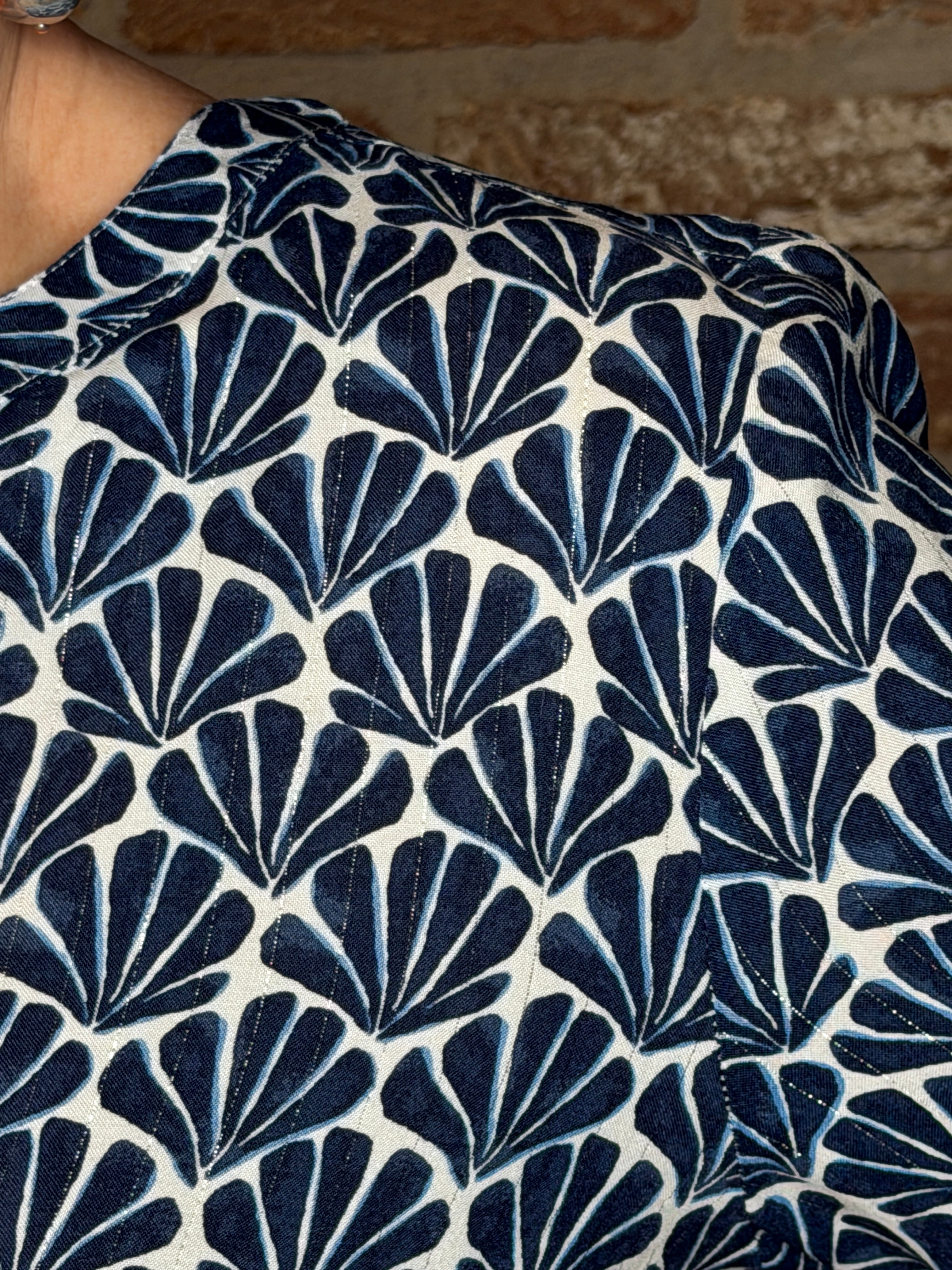 Cecil v-neck print Blouse In Universal Blue