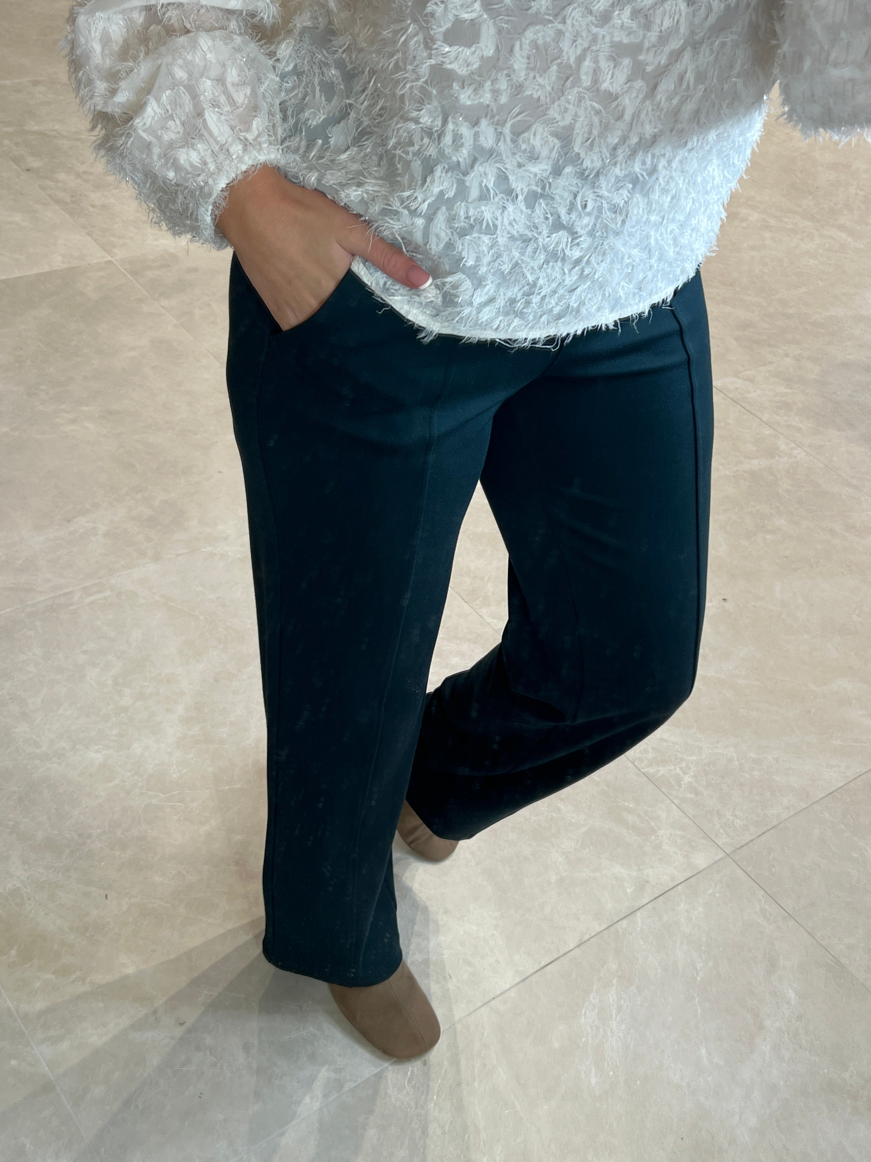 Street One Straight Leg Trousers In Green