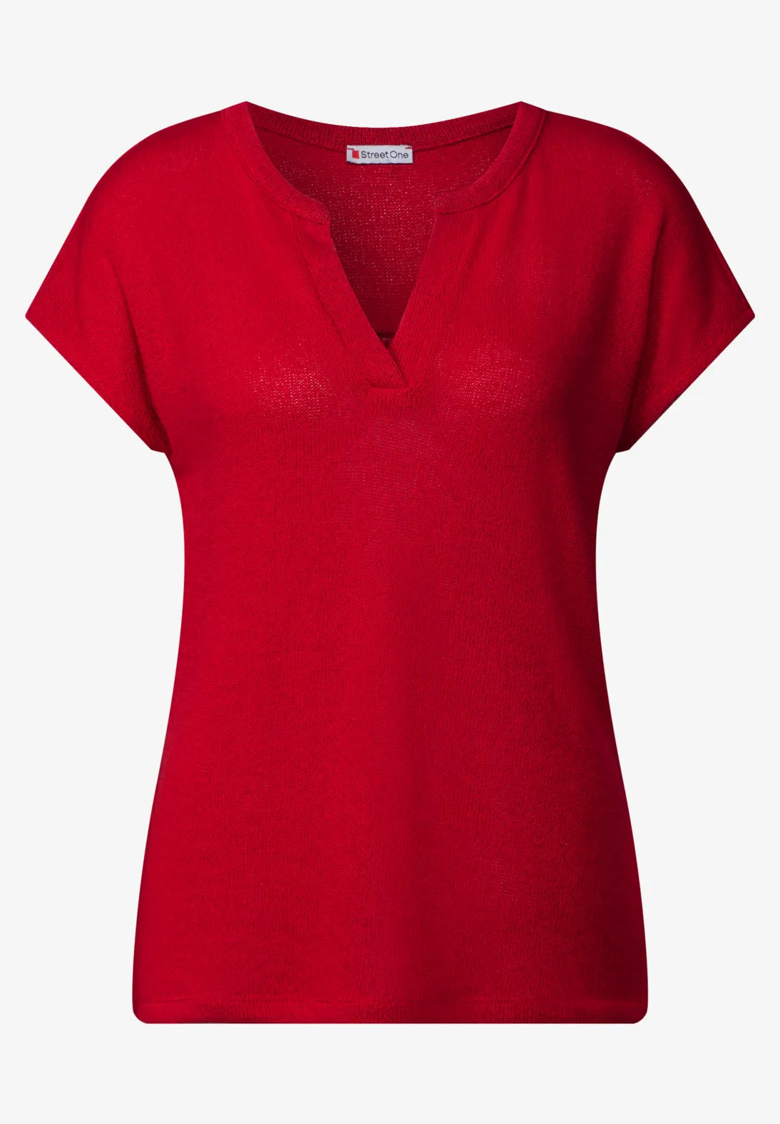 Street One Summer Knit Top In Glory Red