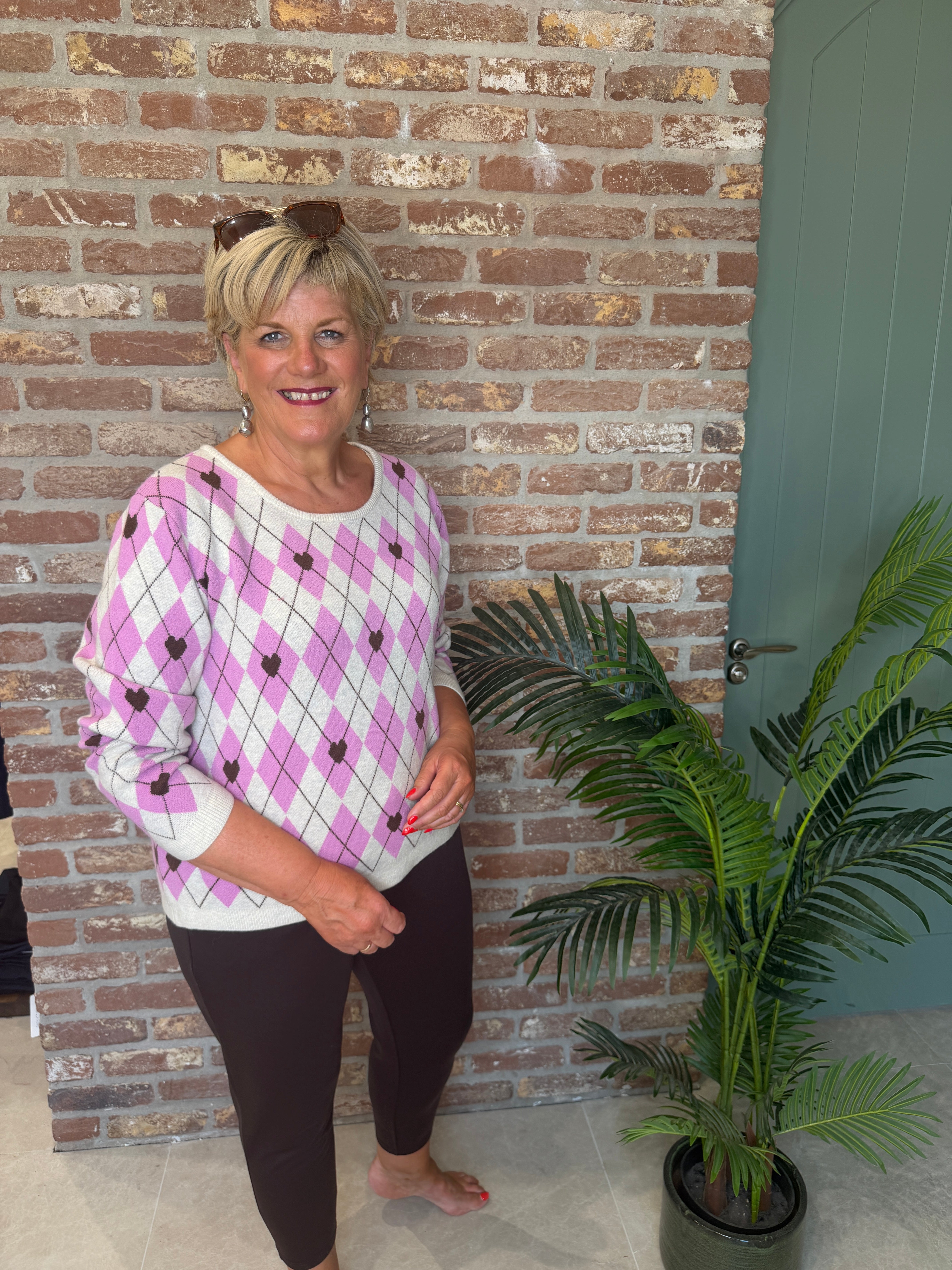 Ichi Ihbrielle Pullover In Oatmeal Melange