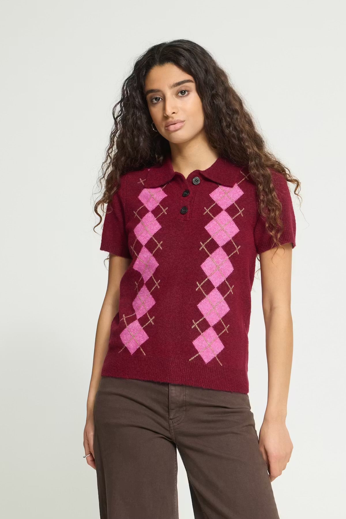 Ichi Idasila Pullover In Rhododendron Harlekin