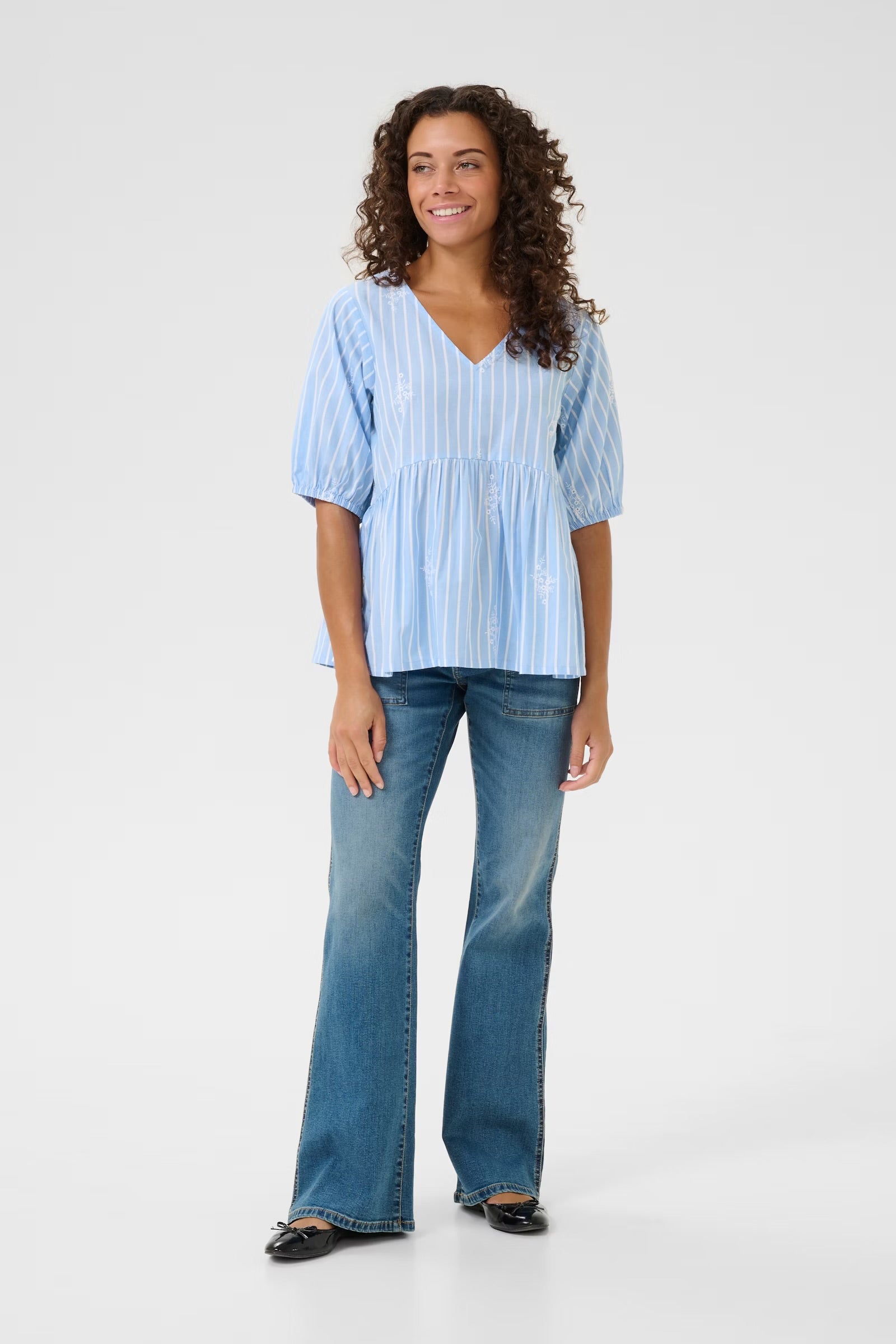 Culture Cubaloo Blouse In Blue Stripe