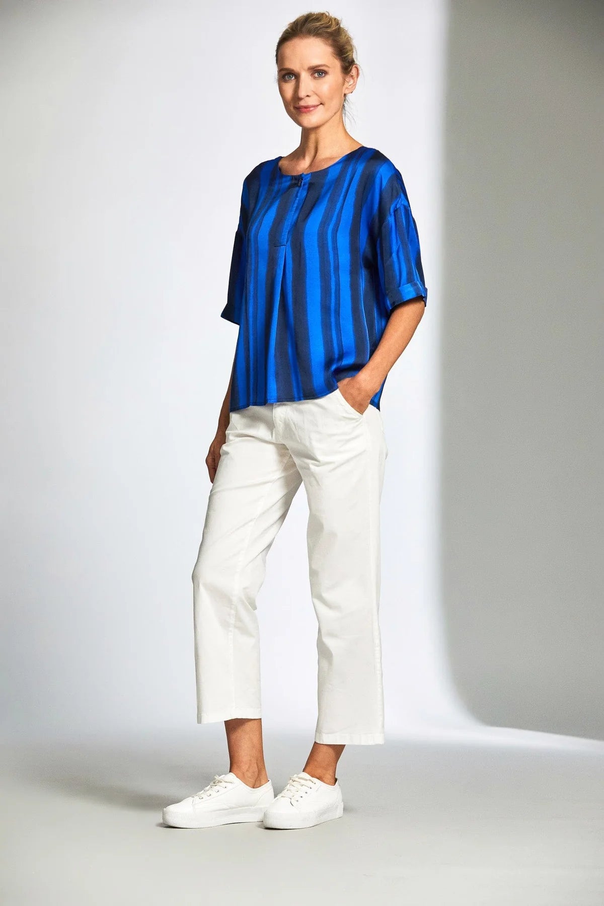 Peruzzi Cotton Chino Trousers In White