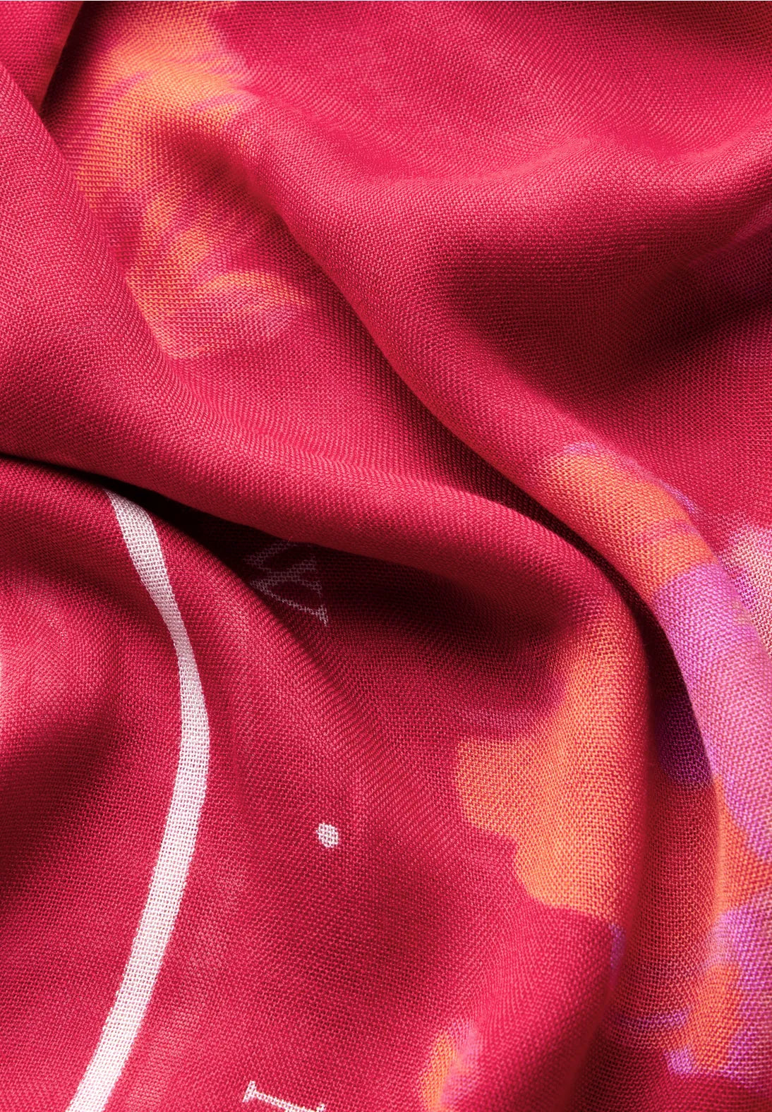 Street One Print Square Scarf In Glory Red