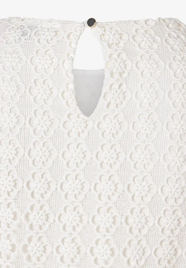 More & More Lace Top In Off White
