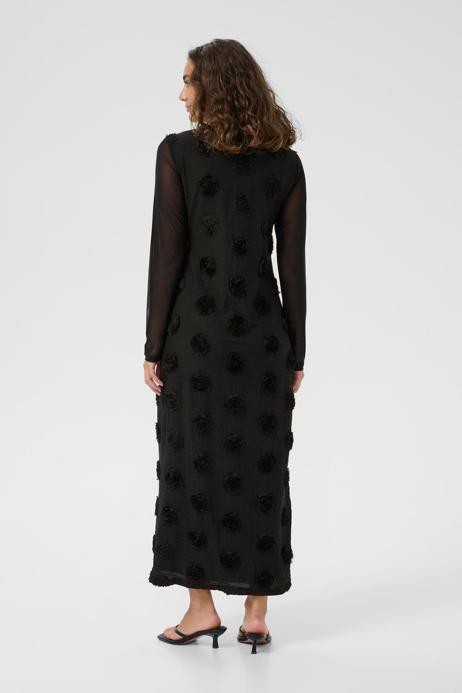 Culture Floral Details Dress In Black