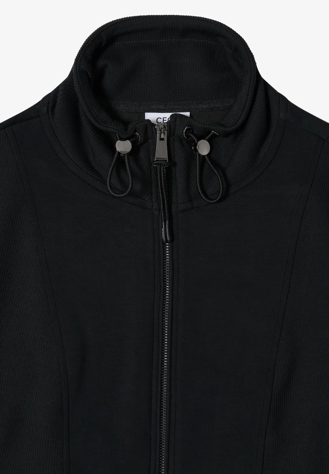 Cecil Sportive Sweat Jacket In Black