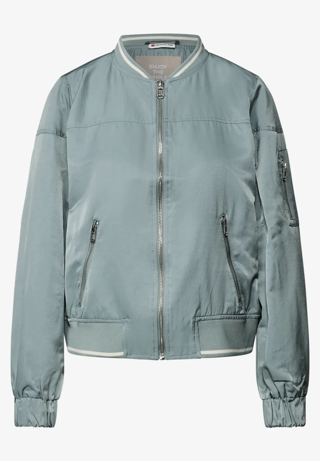 Street One Bomber Jacket In Arona Blue