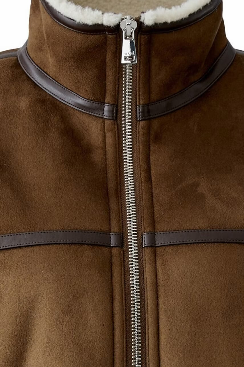 Aviator jacket in brown