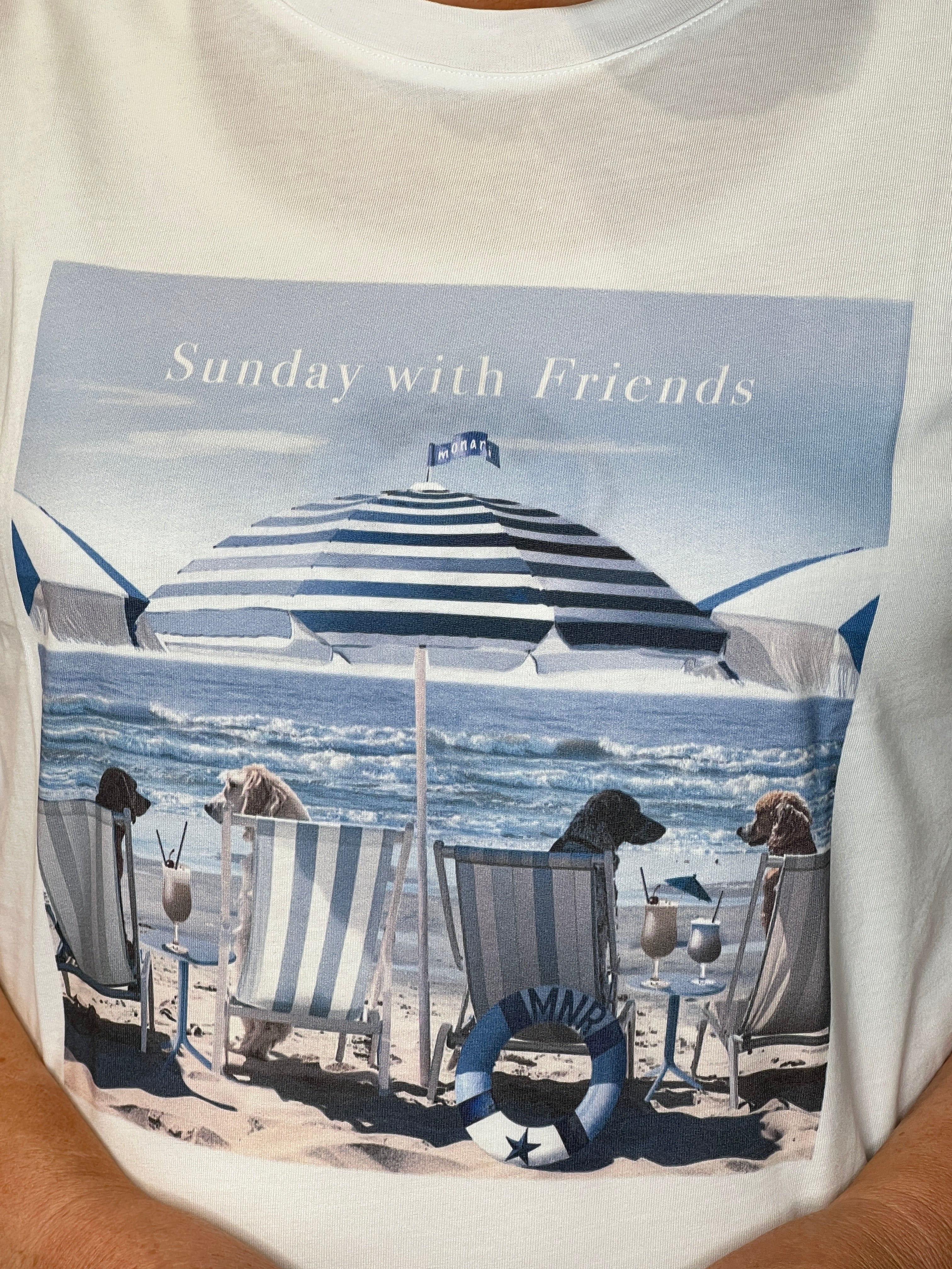 Monari Printed T-shirt In Cream
