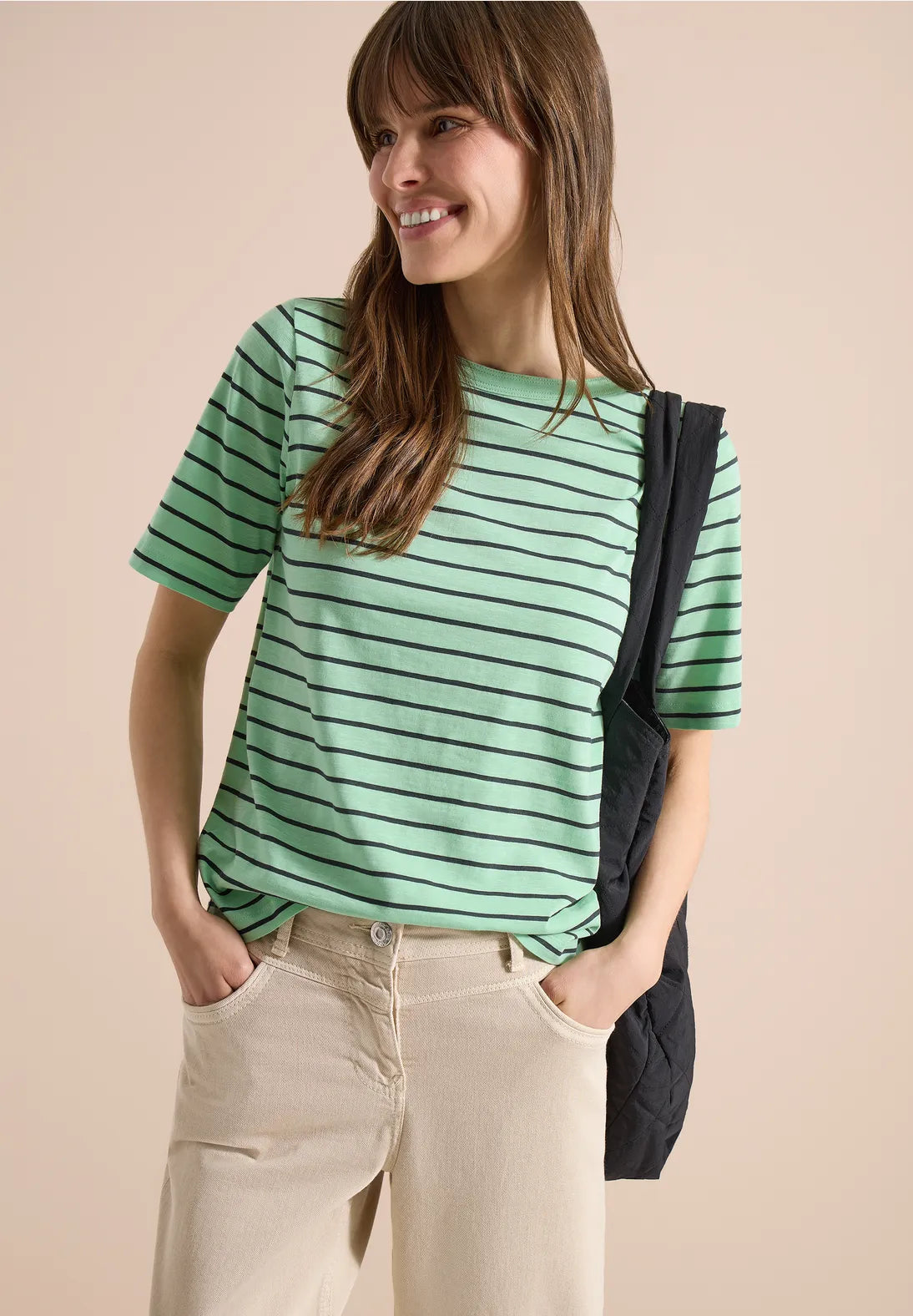 Cecil Striped T-shirt in Juicy Lime