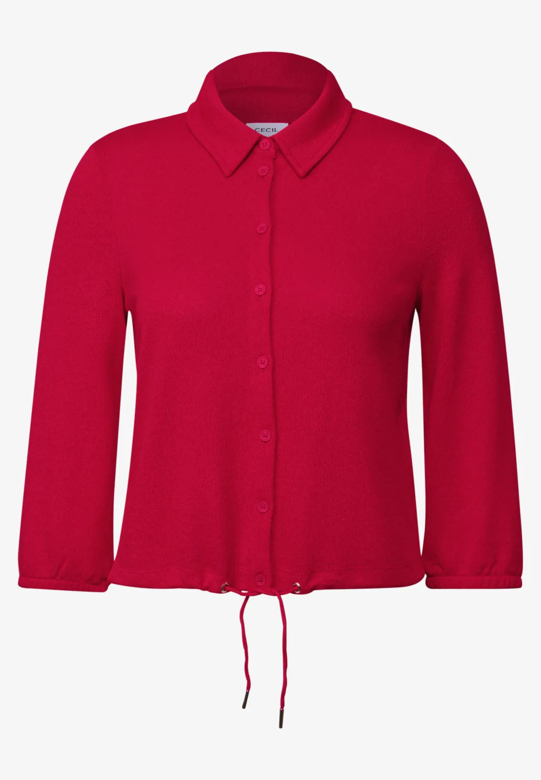 Cecil Crepe Jacket In Glazed Apple Red