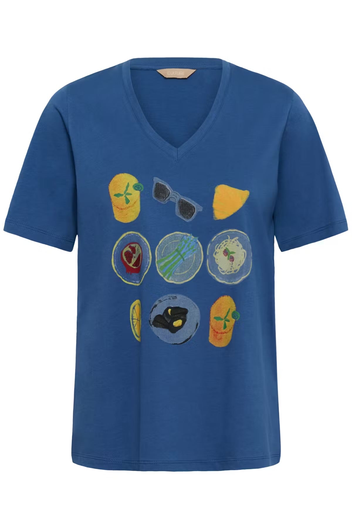 Culture Printed T-shirt In True Navy