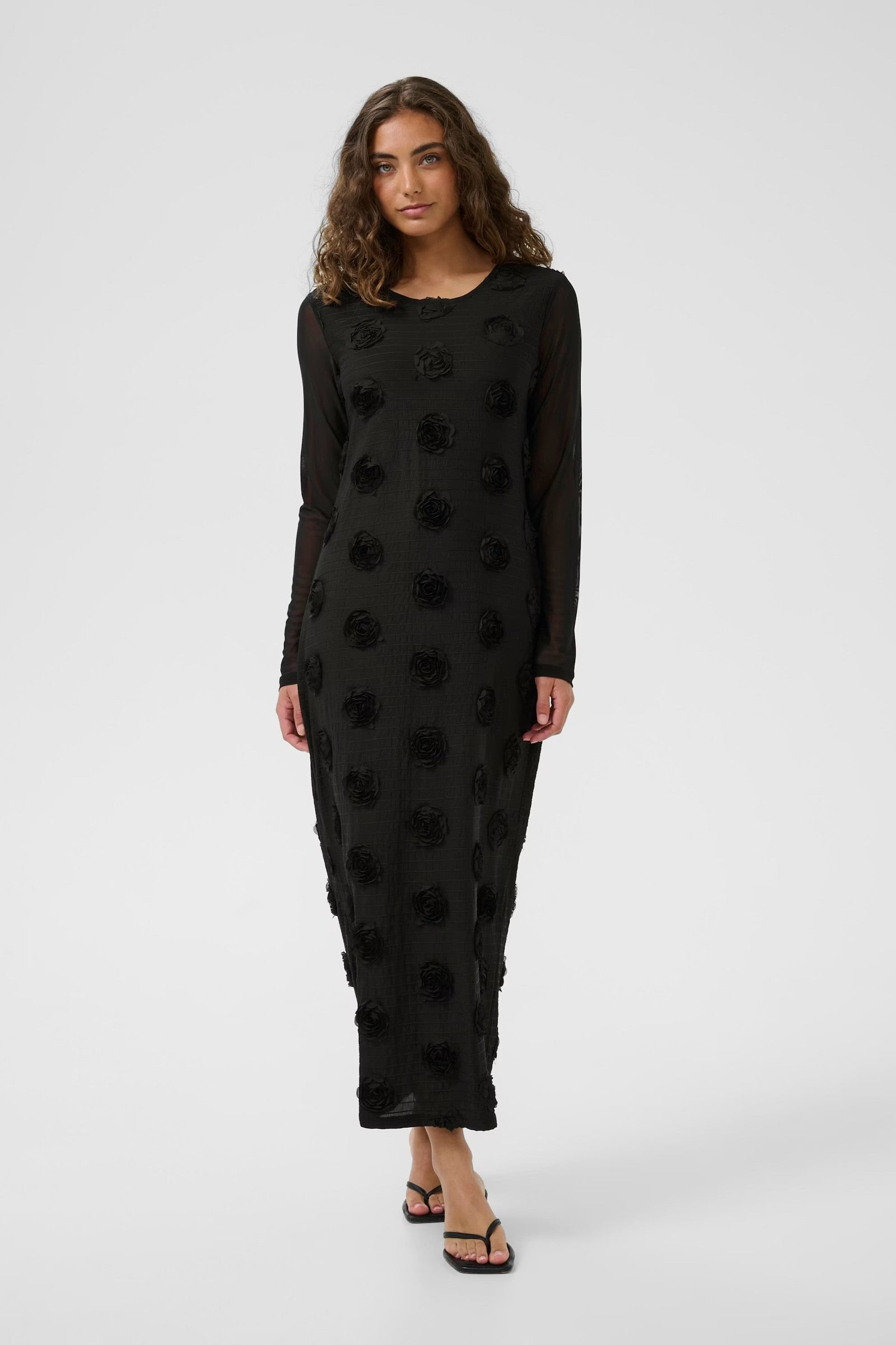 Culture Floral Details Dress In Black