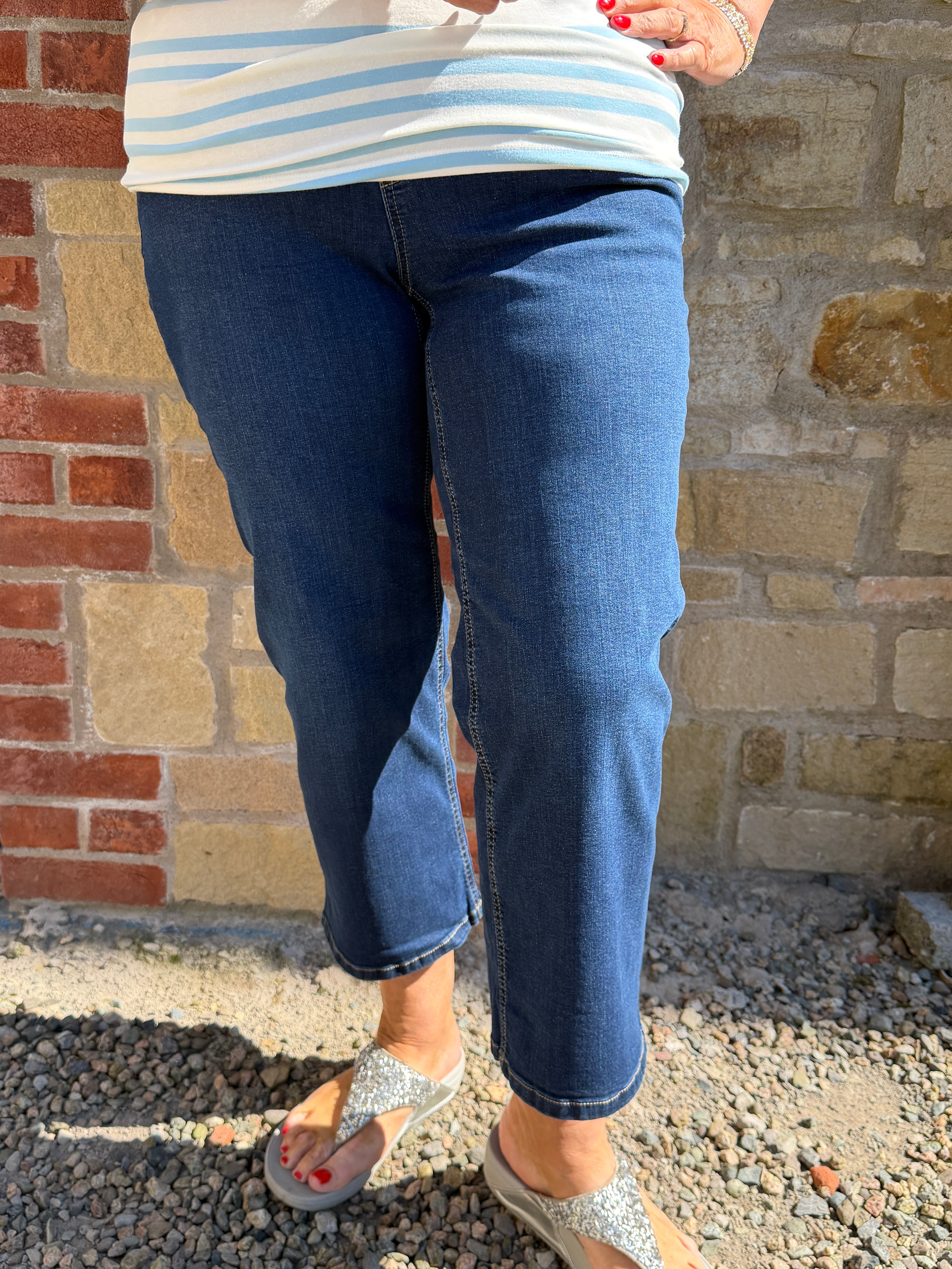 Stehmann Melli Culotte Trousers on Jeans In Dark Denim