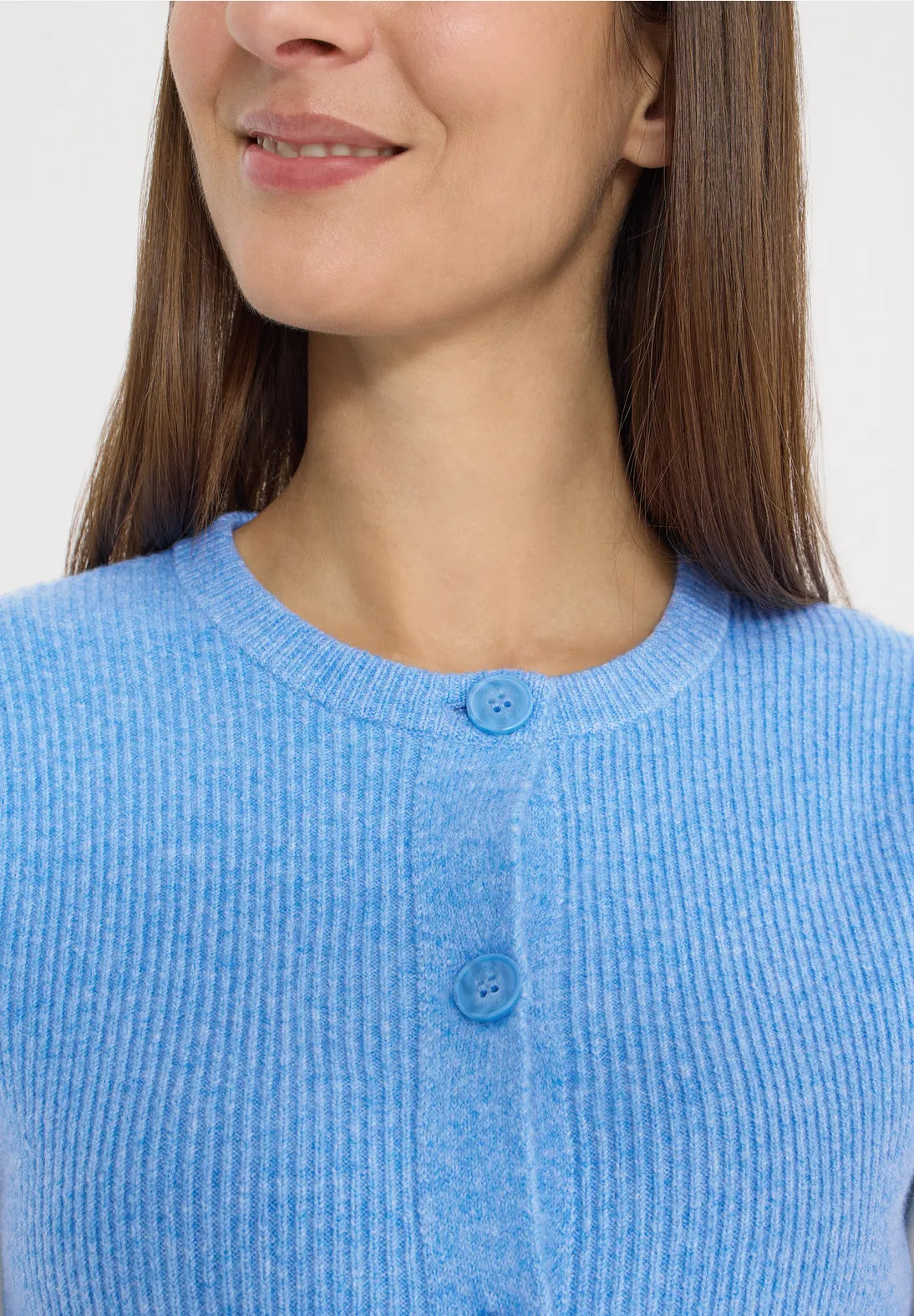 Cecil Rib Vest In Fountain Blue