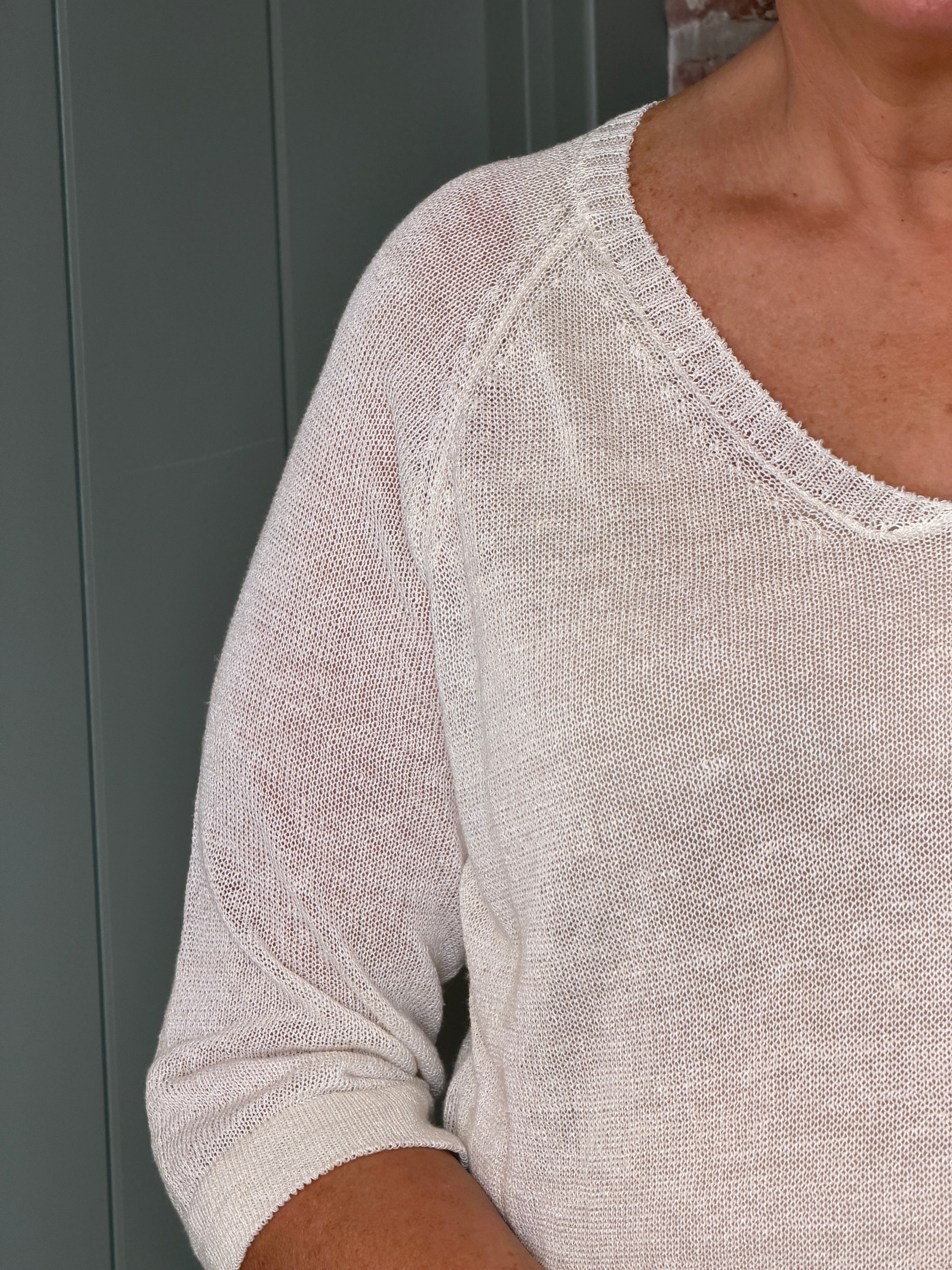 Milano Italy Fine Jumper In Cream