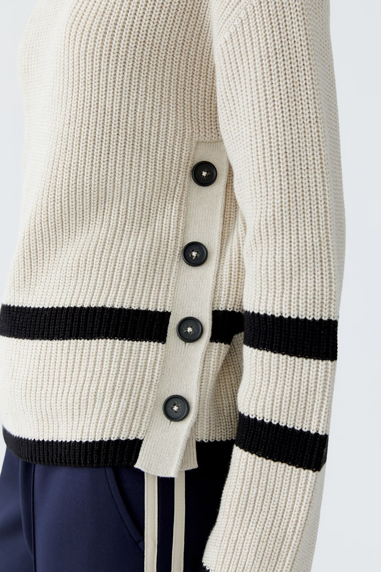 Oui Viniah Pullover In Light Camel Grey