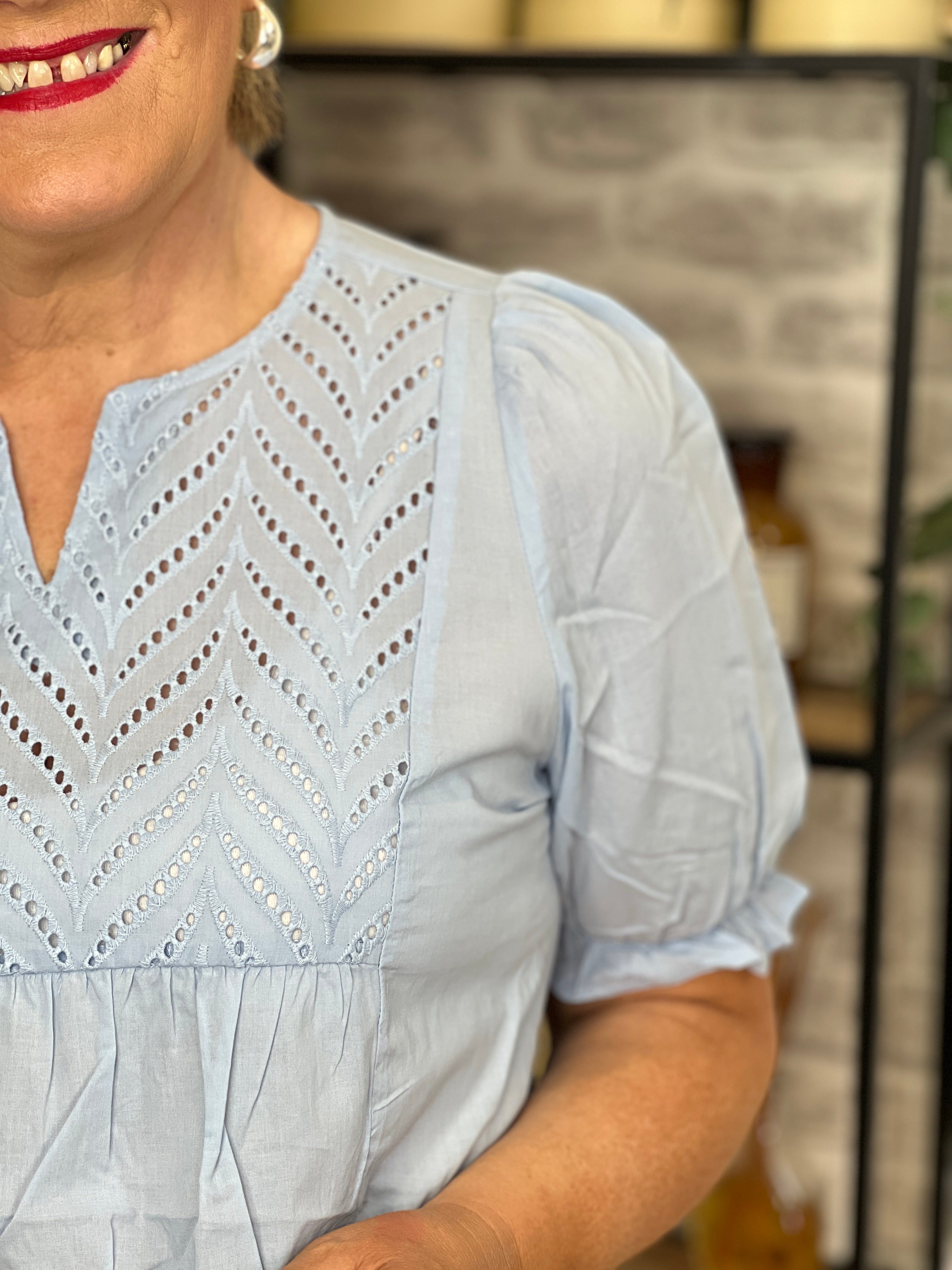 Culture Cumuxi Blouse In Cashmere Blue