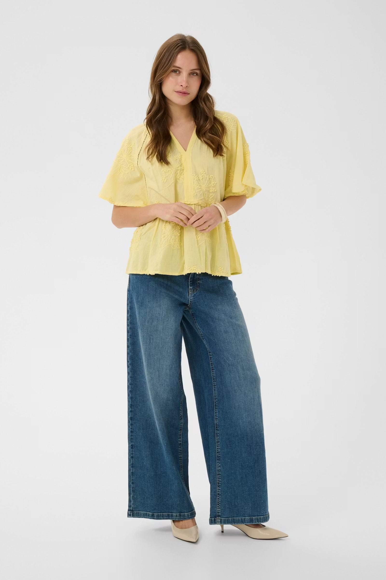 Culture Cujalia Blouse In Lemon Meringue