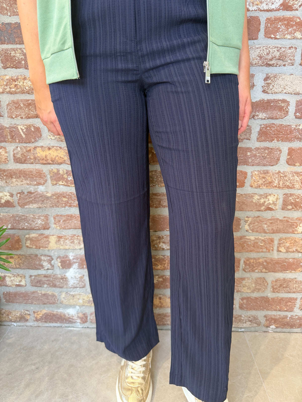 Neele Structured Trousers In Navy