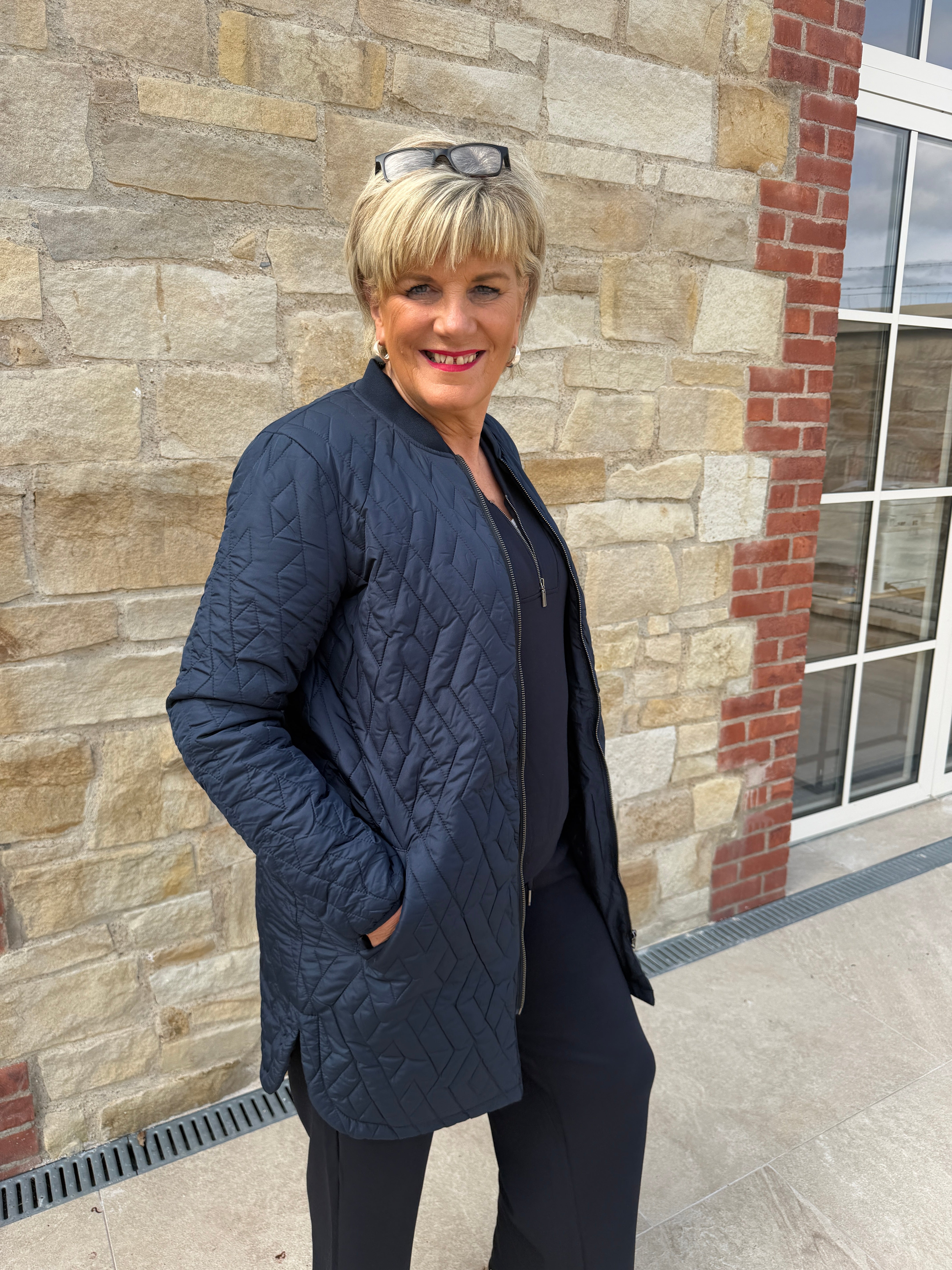 Soya Concept Fenya Coat In Navy