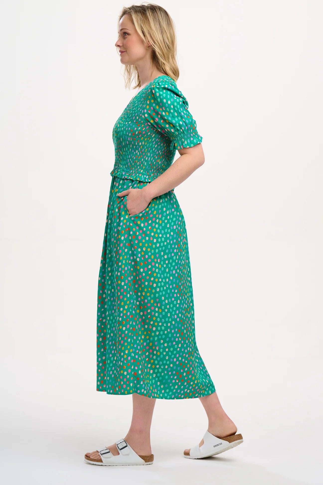 Sugarhill Brighton Bettina Rainbow Dress In Green