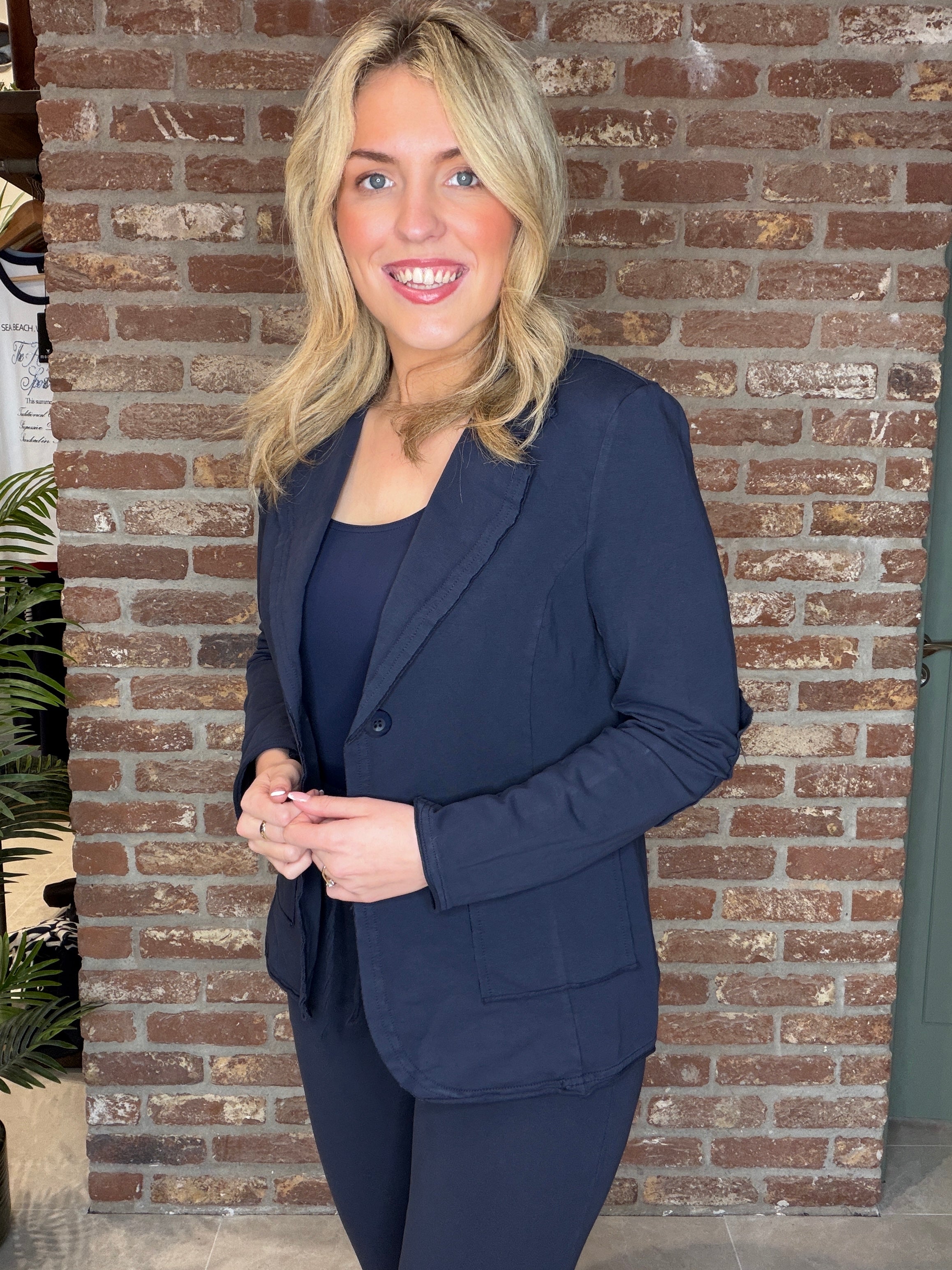 Deck By Decollage Blazer In Navy