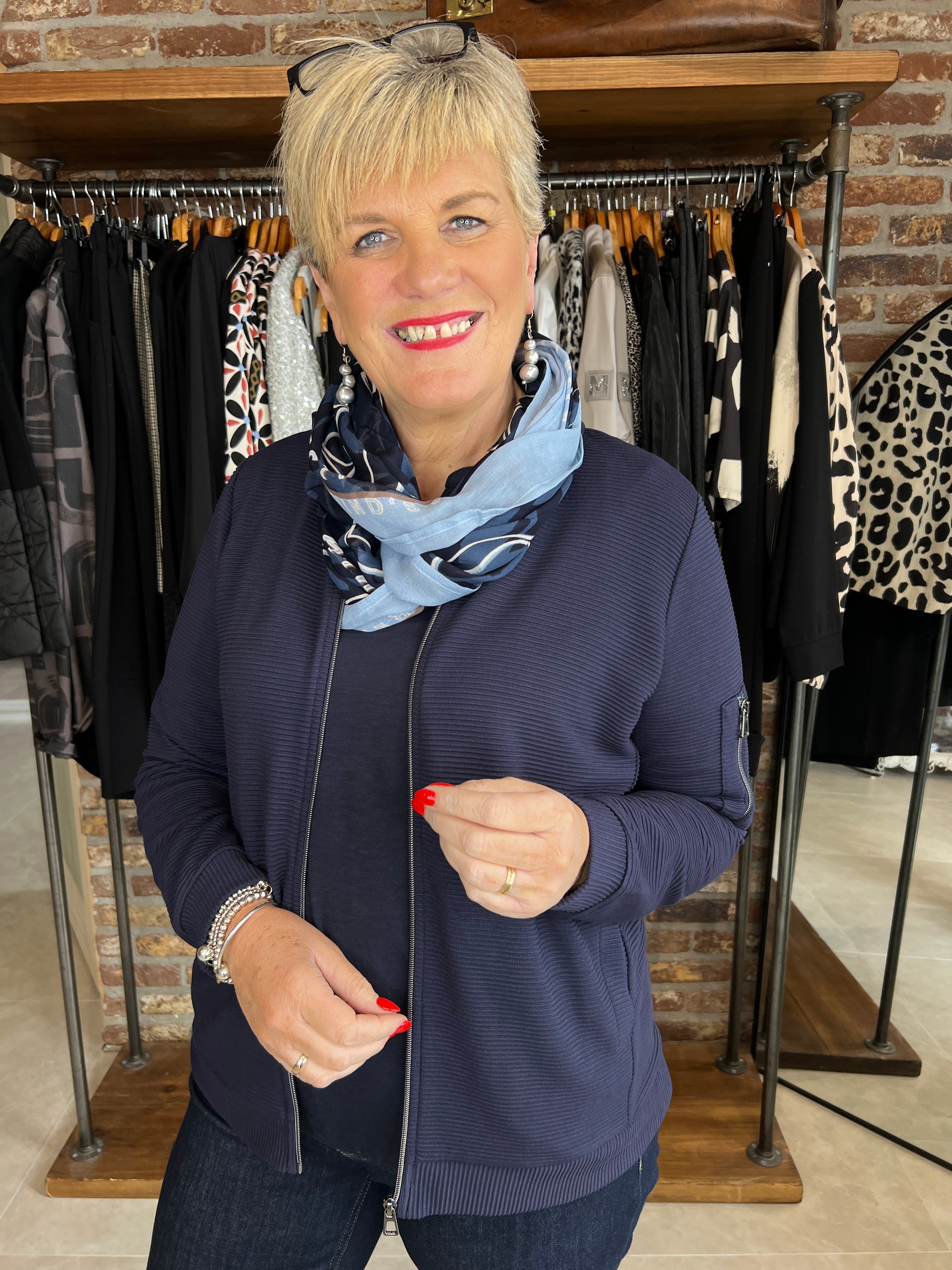 Cecil Ottoman Jacket In Navy