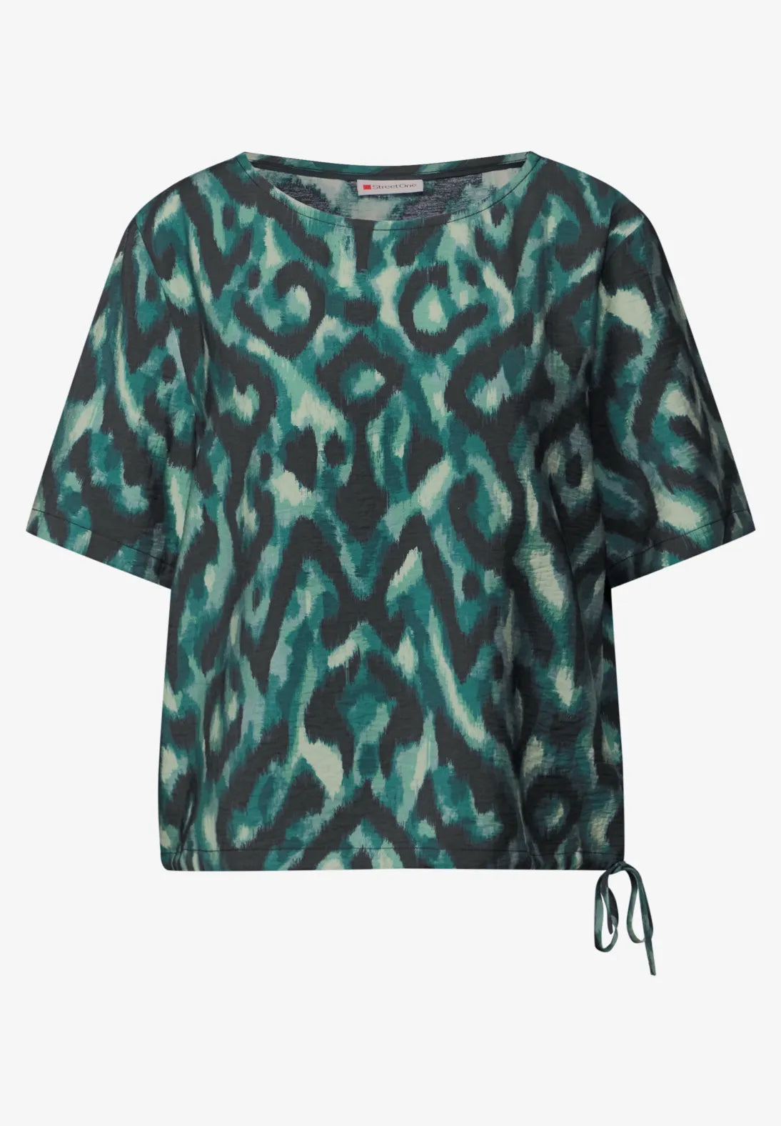 Street One Roundneck Blouse In Hunter Green