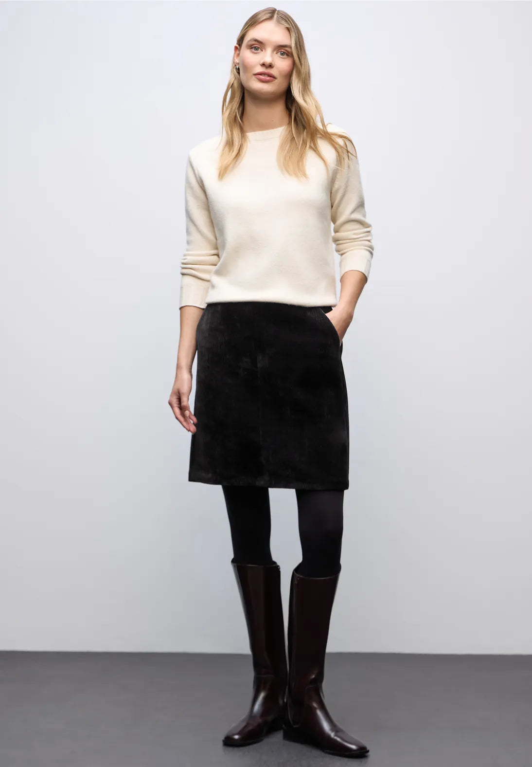 Street One Chenille Skirt In Black