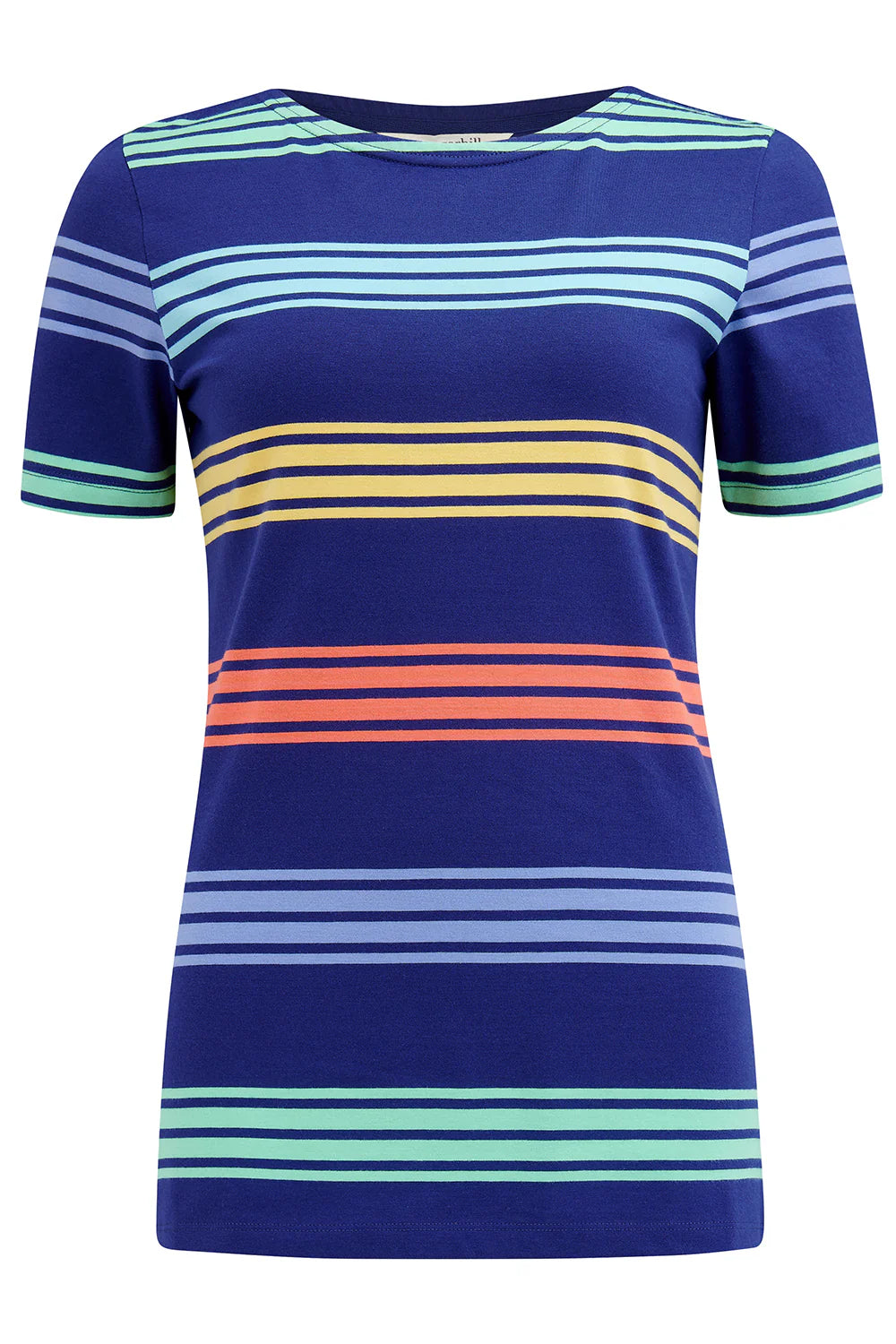Sugarhill Brighton Cara Striped Top In Navy Multi