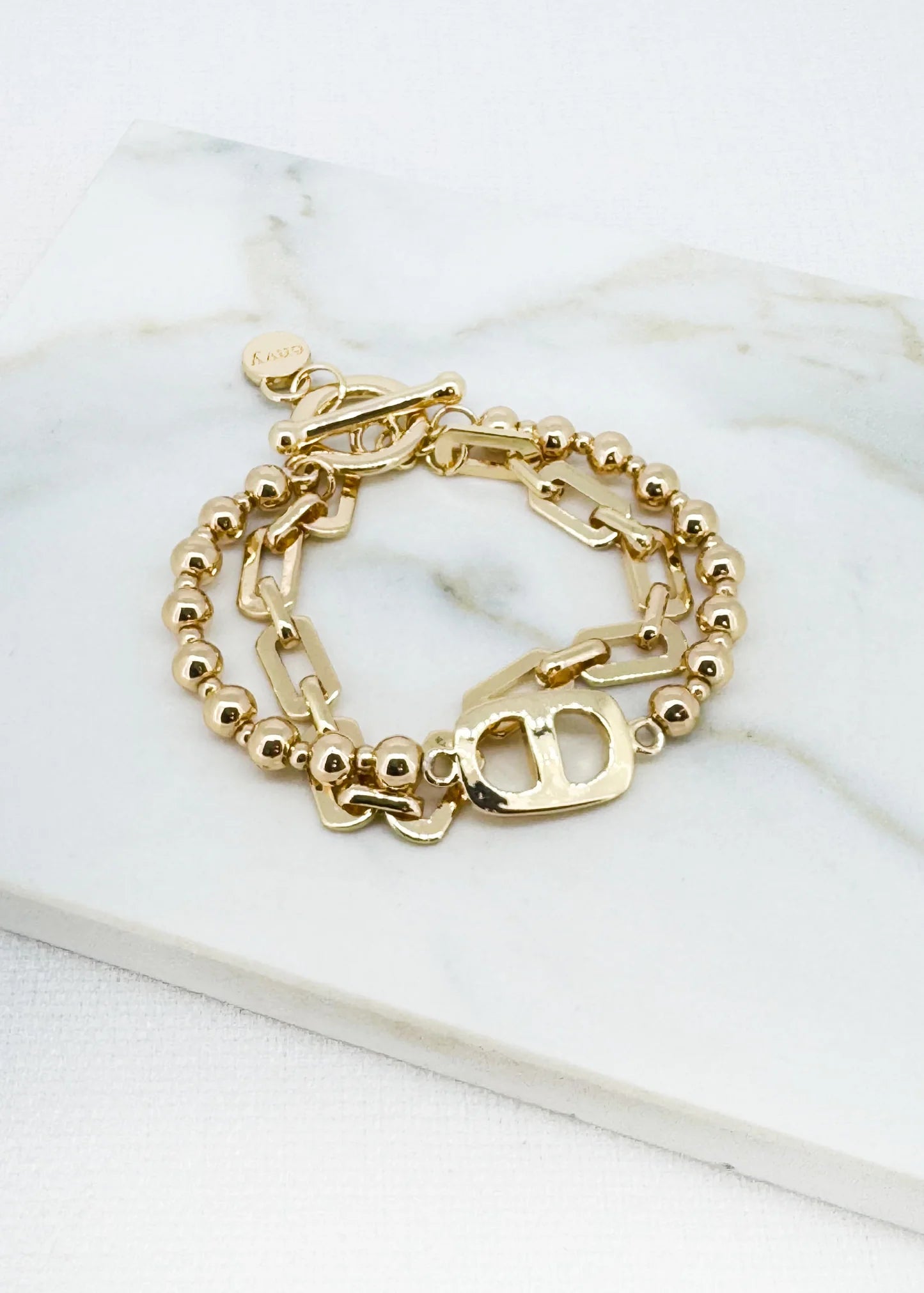 Envy Chain T-bar Bracelet in gold