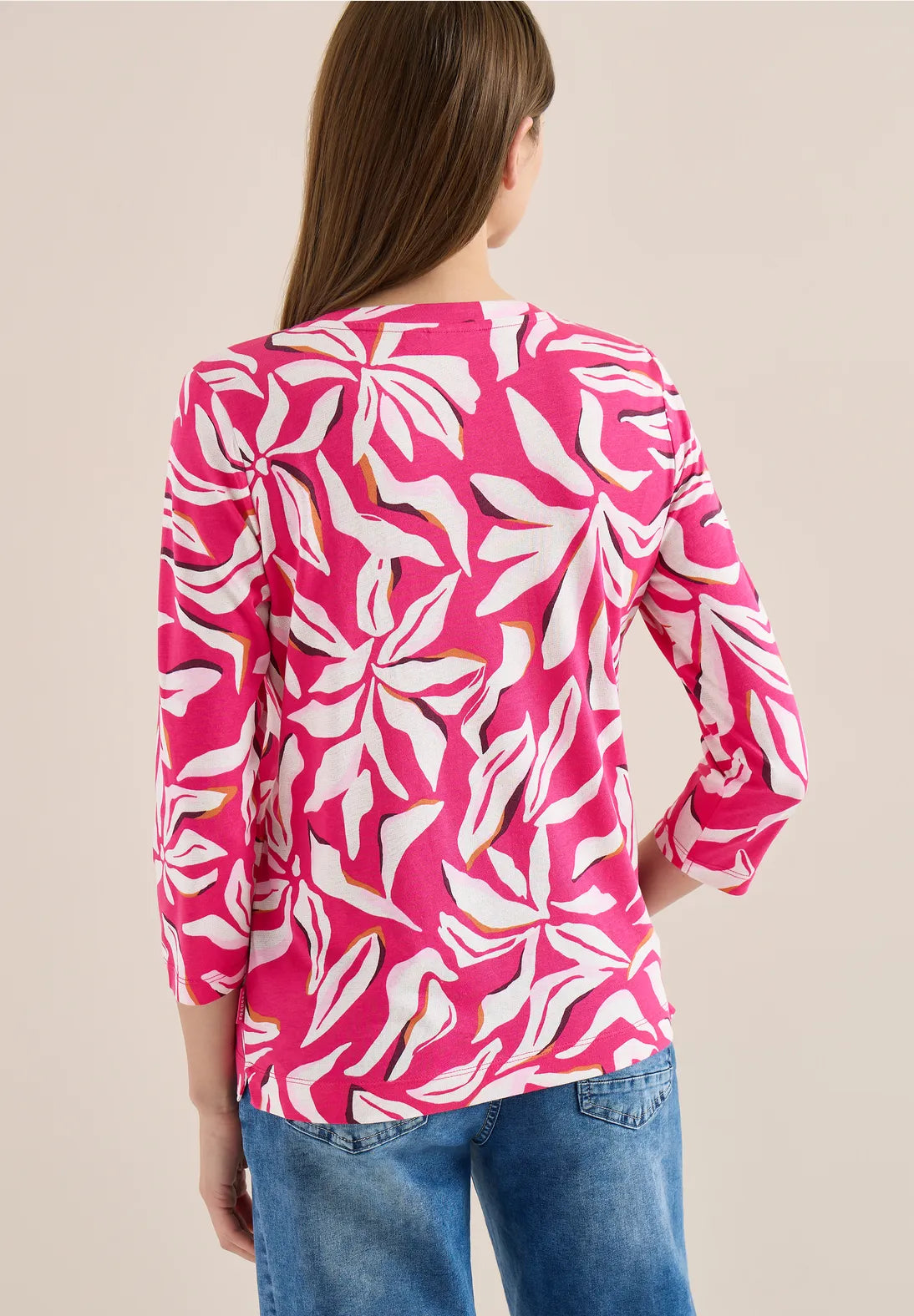 Cecil Multi Top With Tie In beetroot pink