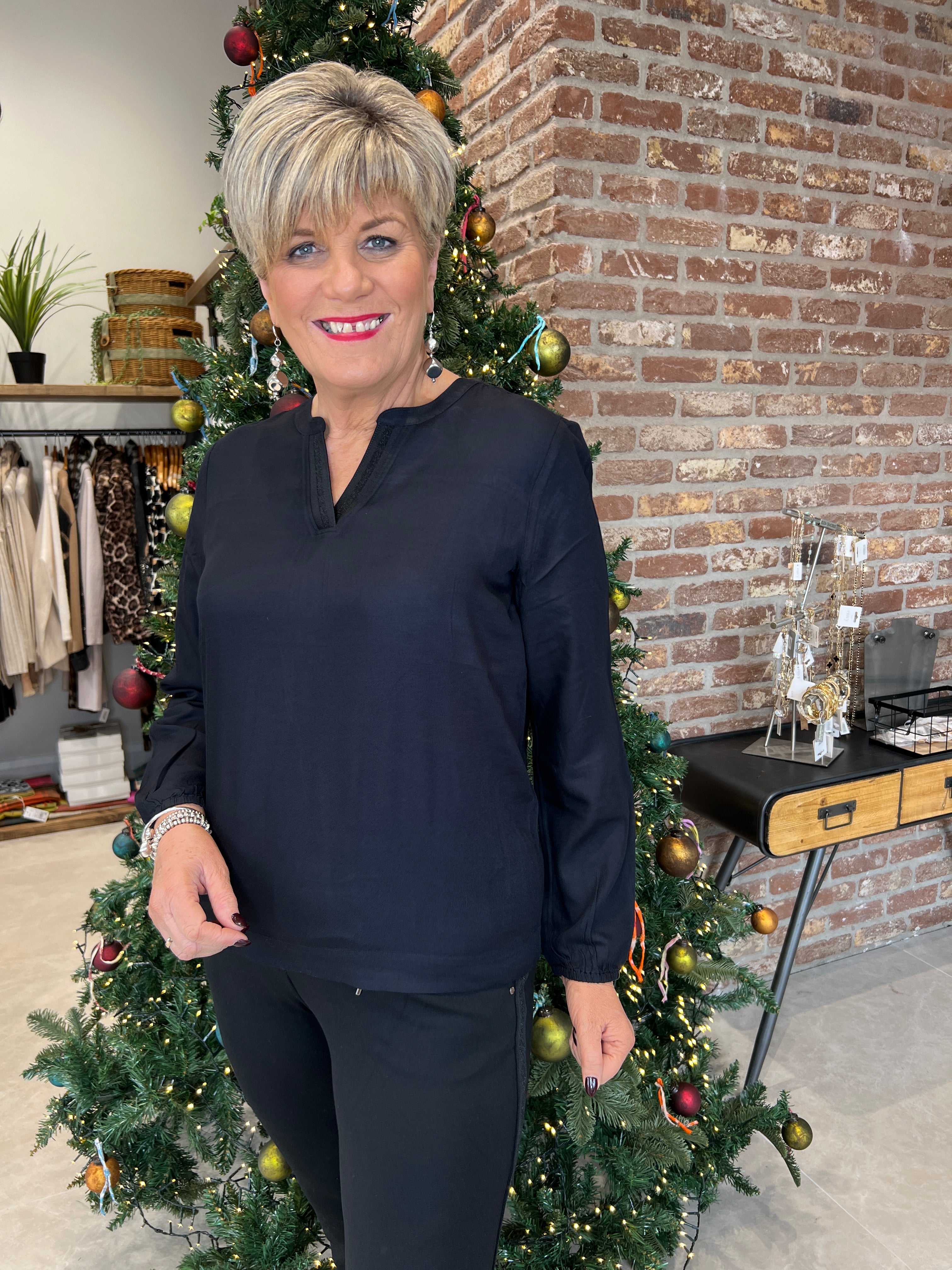 Cecil Blouse With Decor In Black