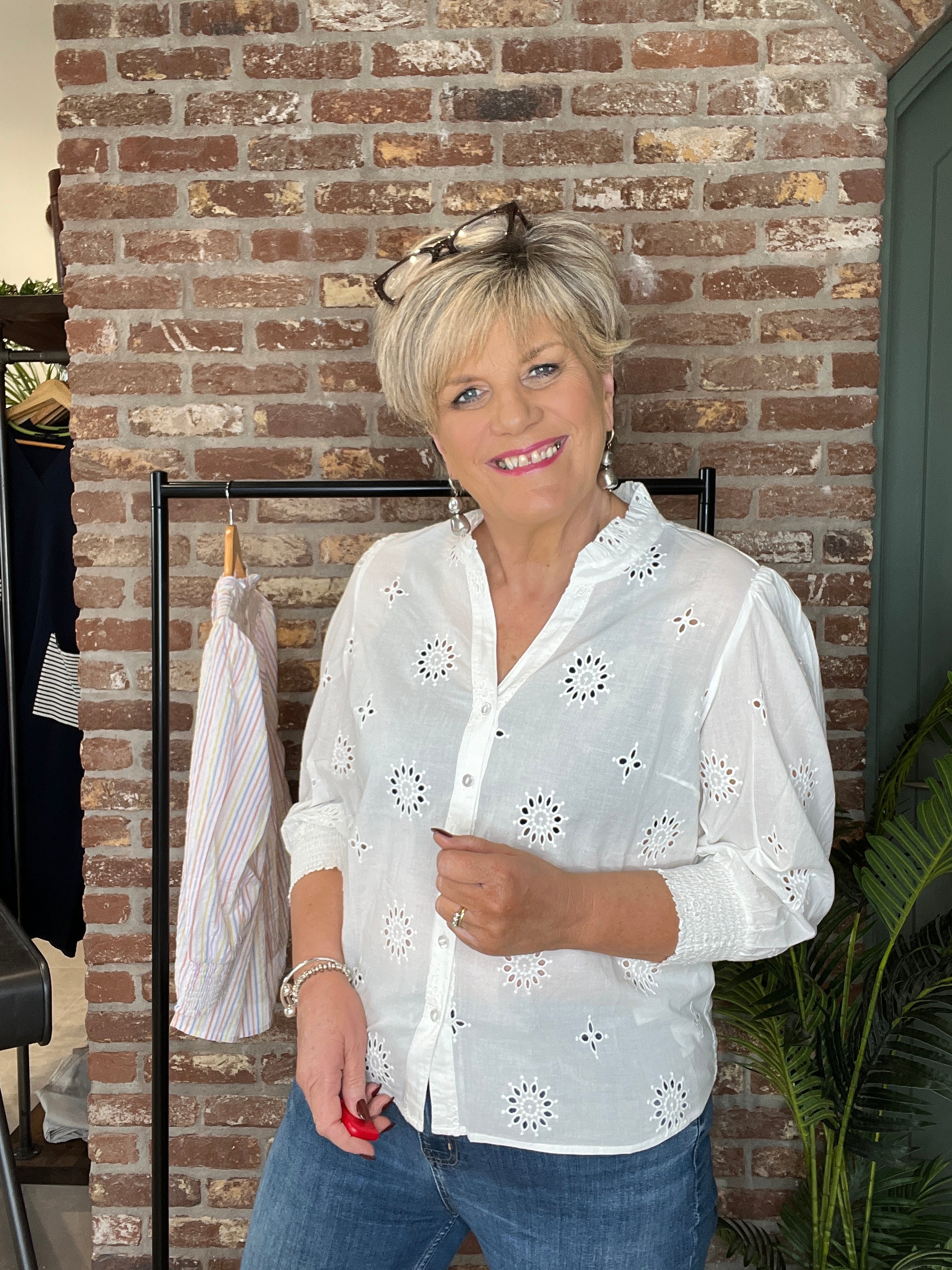 Nümph Embroidery Blouse In Bright White