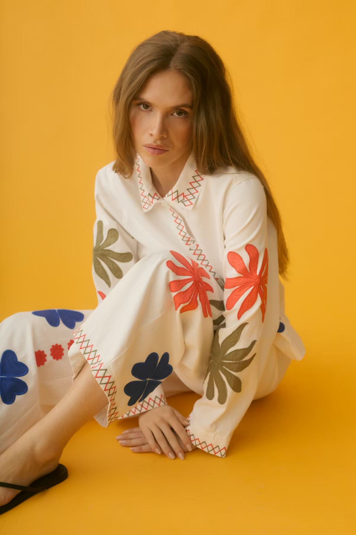 Culture Embroidery Jacket In Spring Gardenia