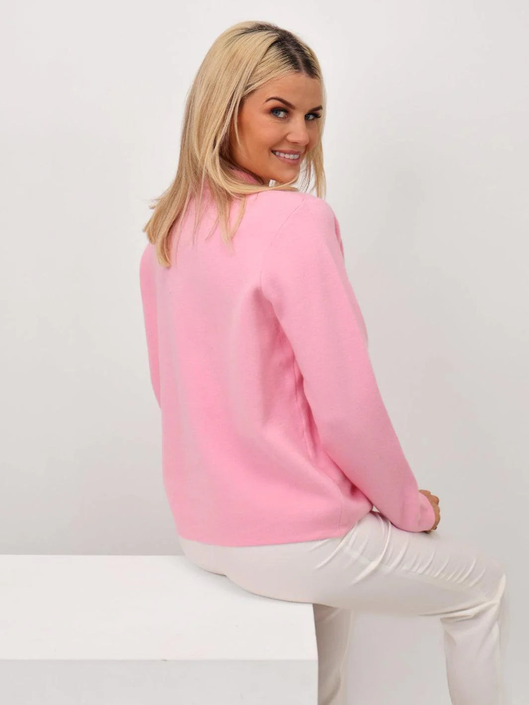 Kate & Pippa Dani Cardigan In Light Pink