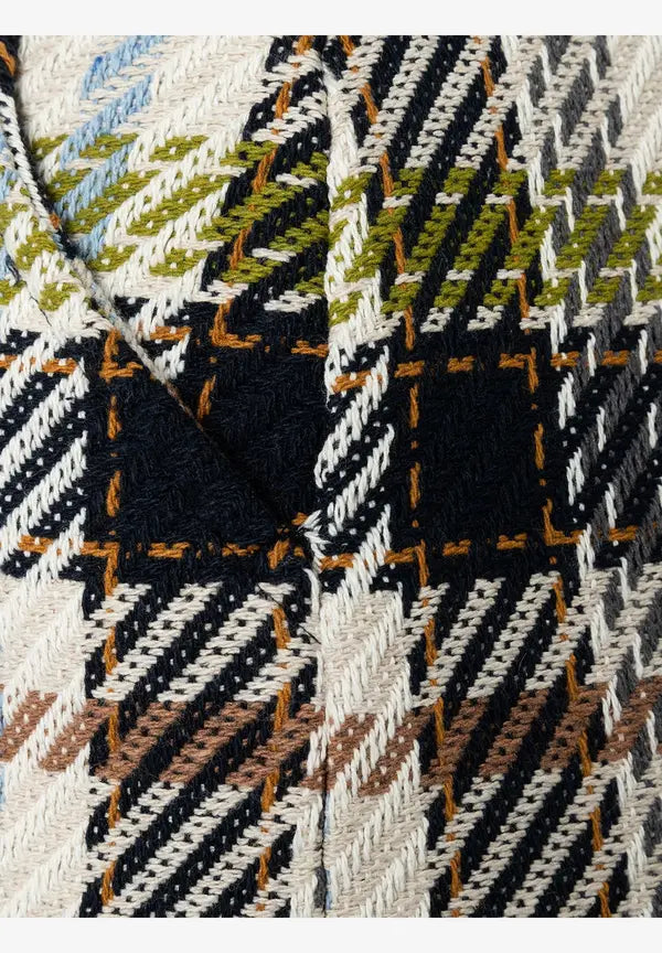 More & More Checked Skirt In Navy Multi