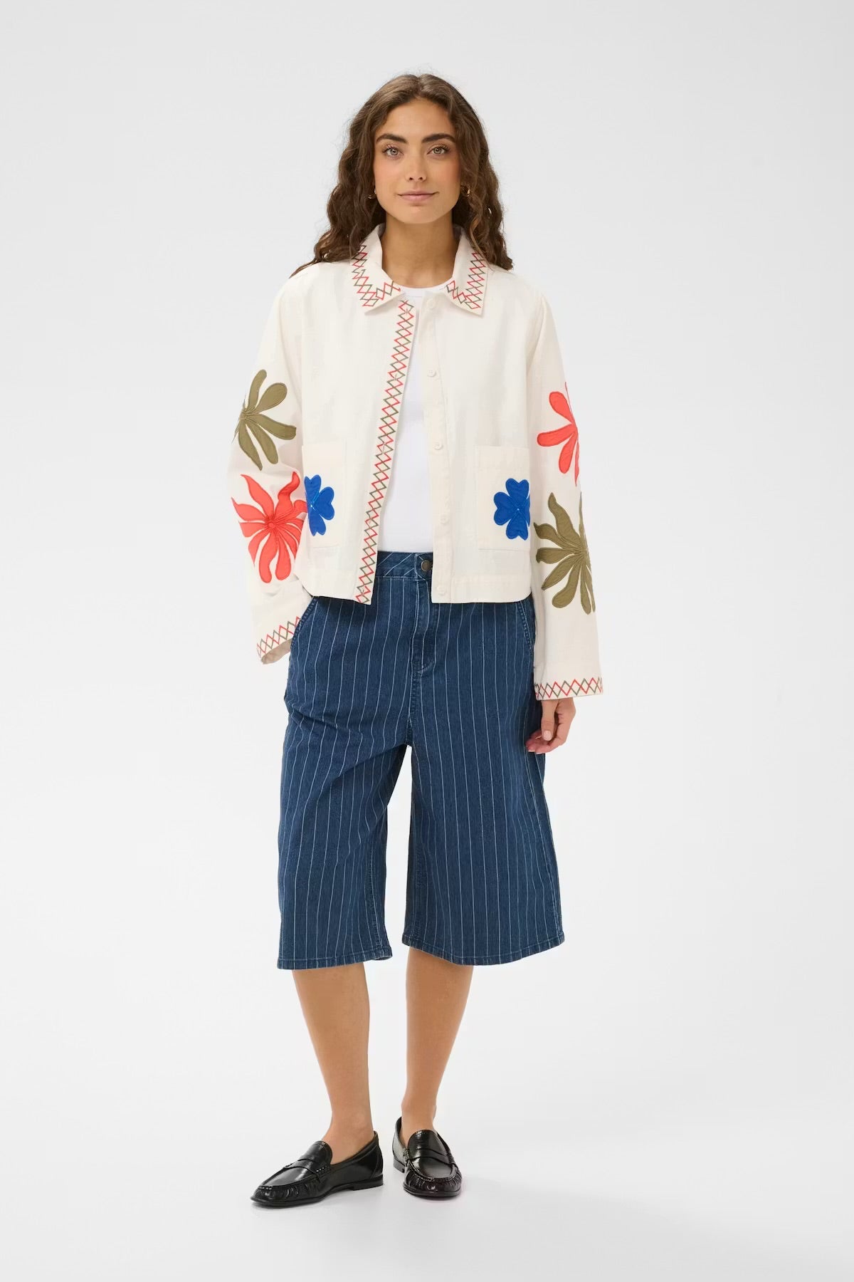 Culture Embroidery Jacket In Spring Gardenia