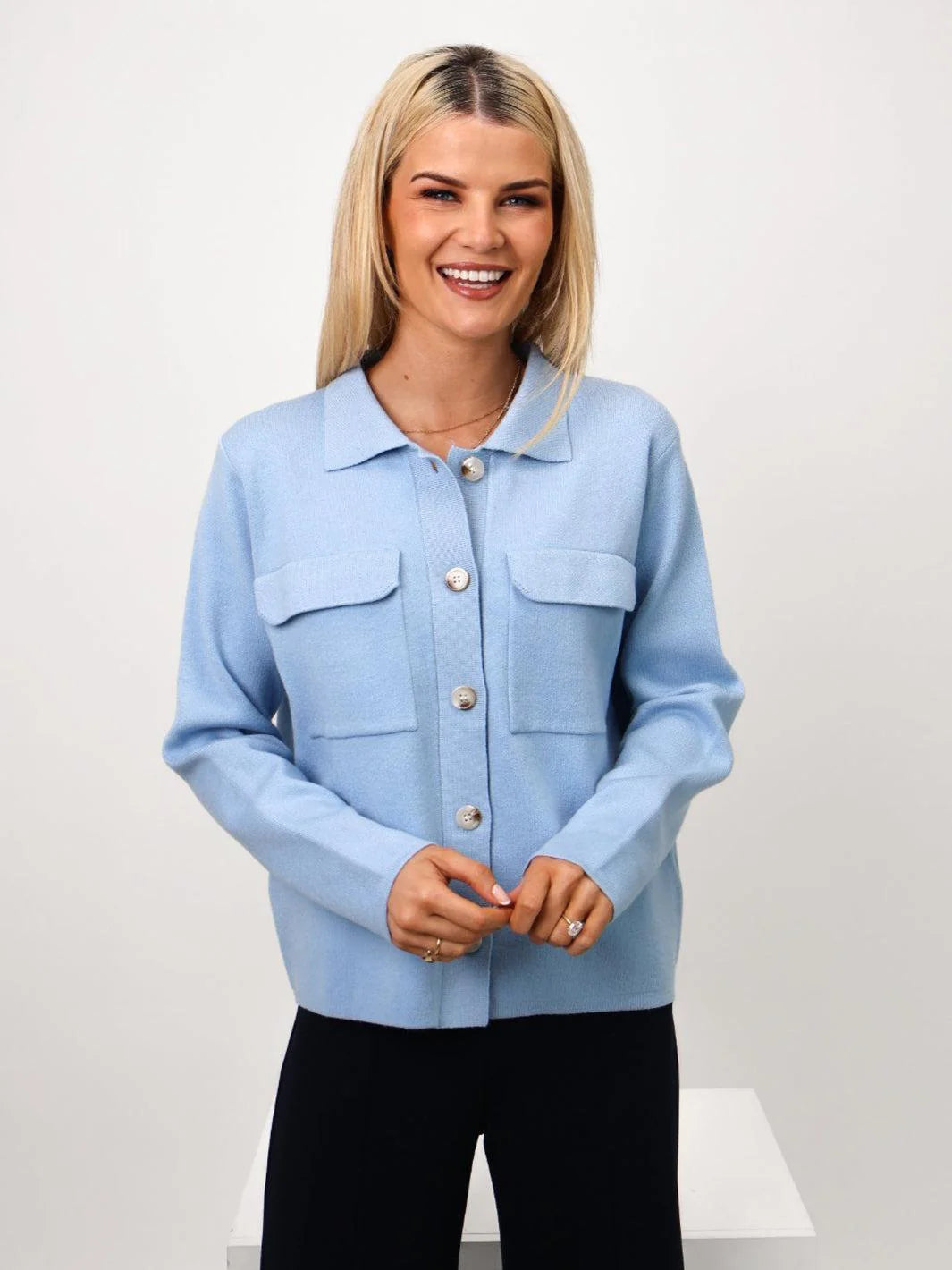 Kate & Pippa Dani Cardigan In Sky Blue